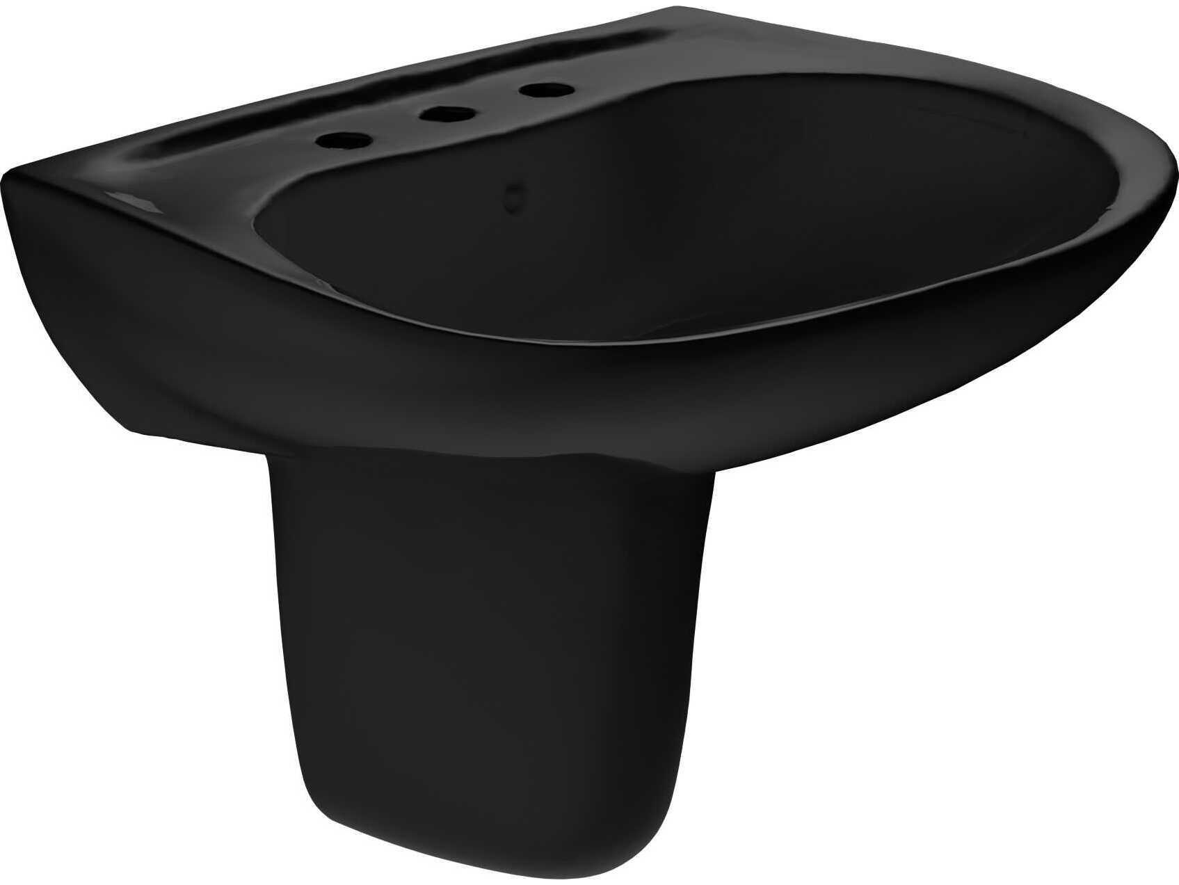 TOTO Prominence Ebony Oval Wall-Mount Bathroom Sink and Shroud