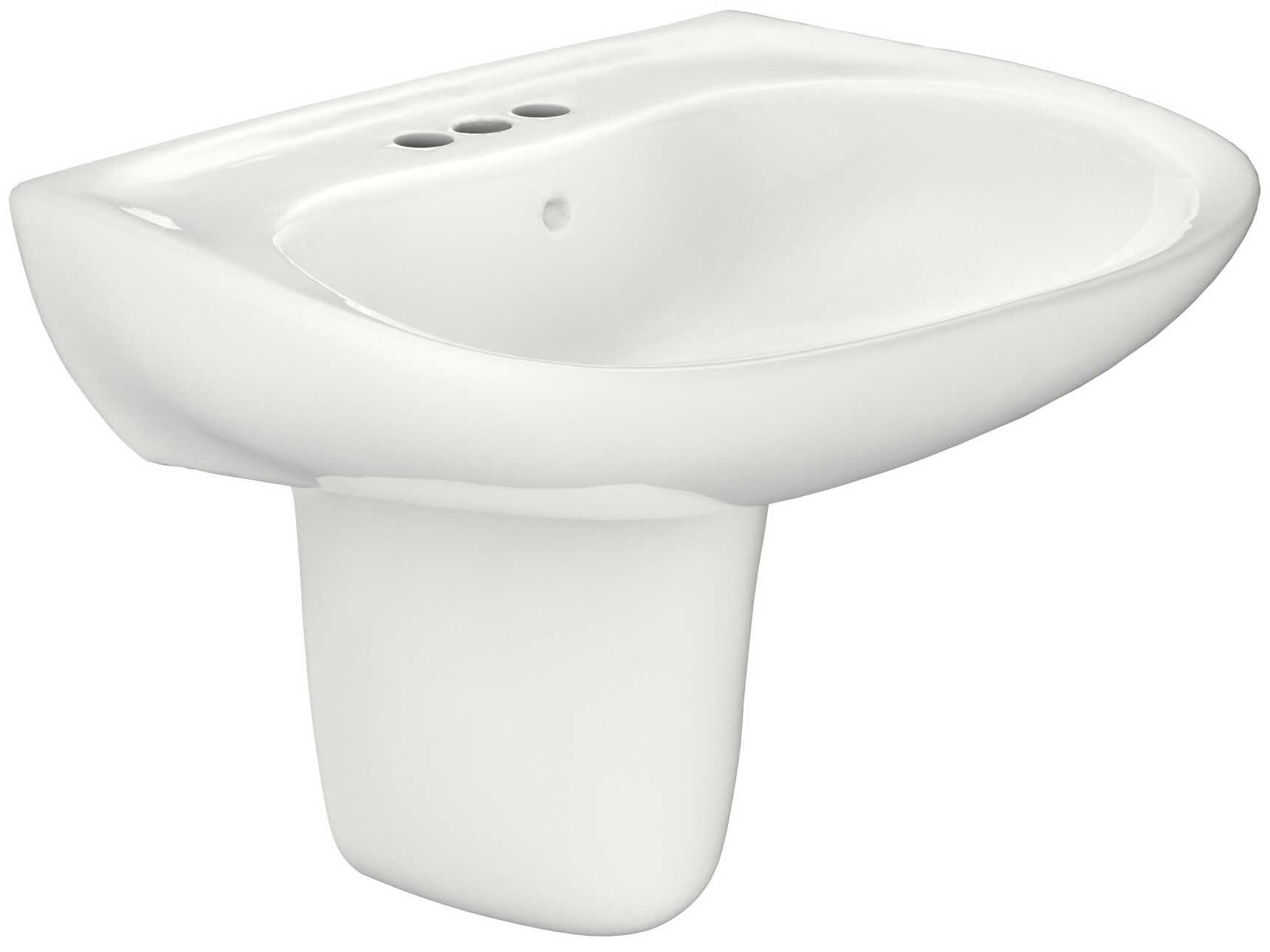 TOTO Prominence Oval Wall-Mount Bathroom Sink with Cefiontect and Shroud