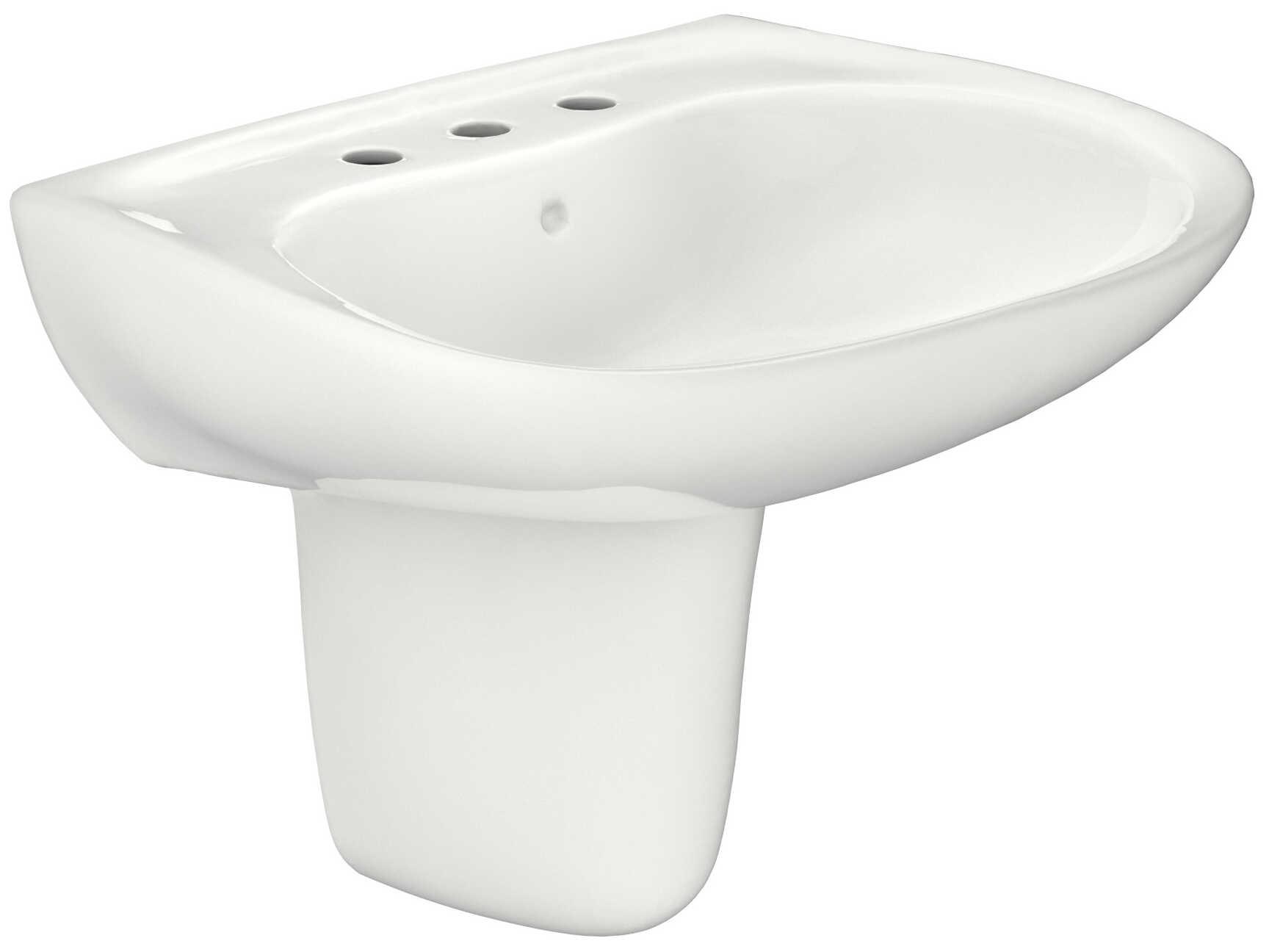 TOTO Prominence Oval Wall-Mount Bathroom Sink with Cefiontect and Shroud