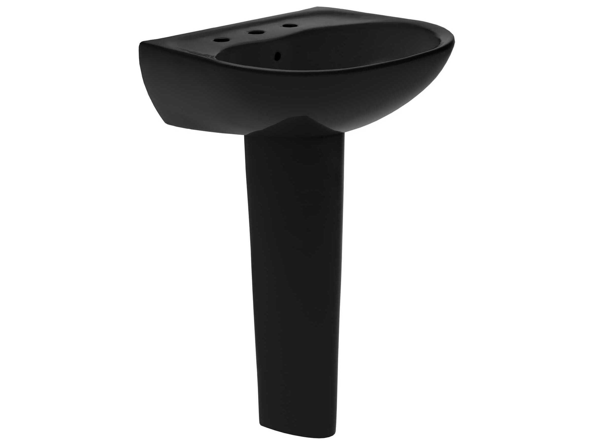 TOTO Supreme Ebony Oval Basin Pedestal Bathroom Sink