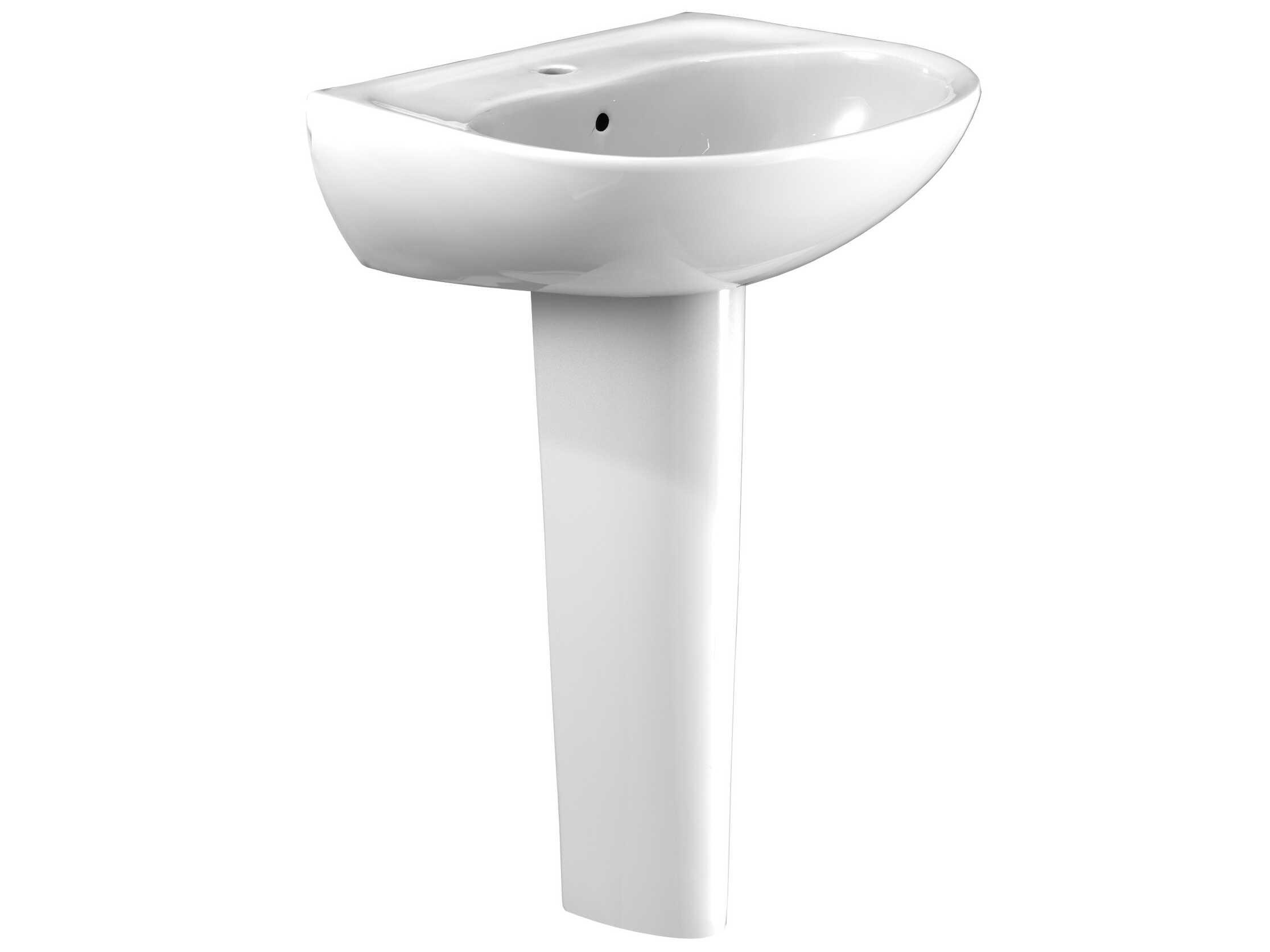 TOTO Supreme Oval Basin Pedestal Bathroom Sink with Cefiontect for Single Hole Faucets