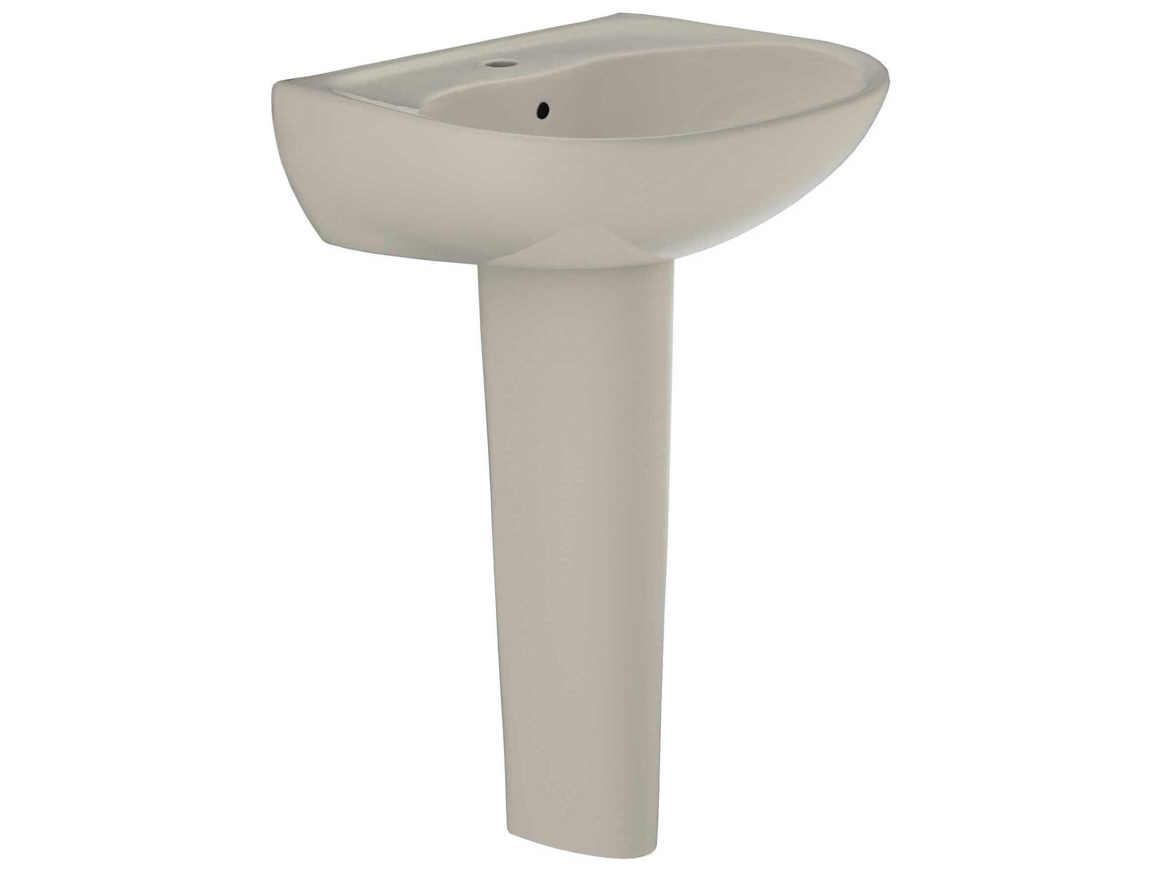 TOTO Supreme Oval Basin Pedestal Bathroom Sink with Cefiontect for Single Hole Faucets