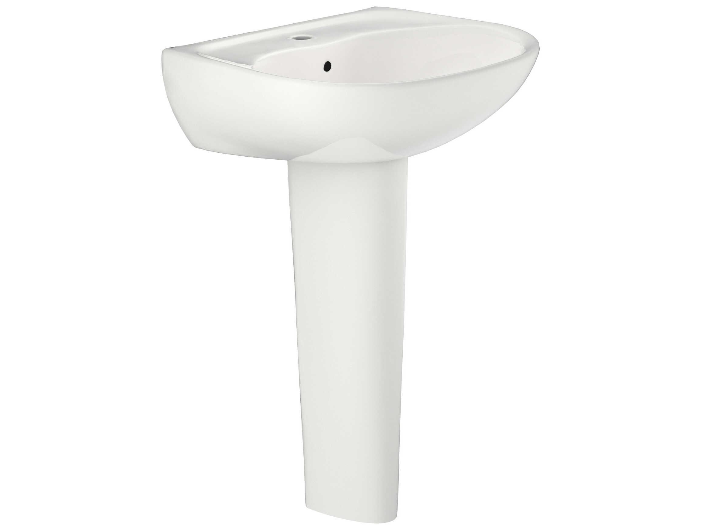 TOTO Supreme Oval Basin Pedestal Bathroom Sink with Cefiontect for Single Hole Faucets
