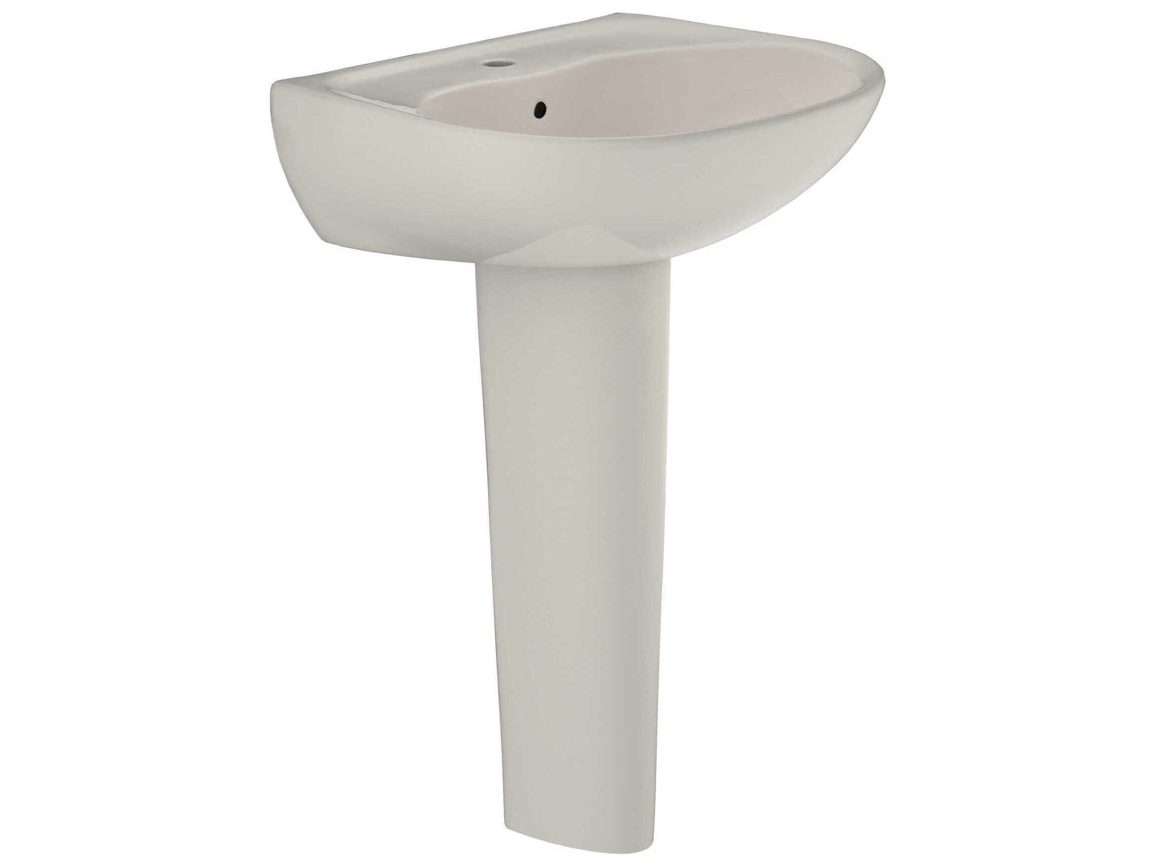 TOTO Supreme Oval Basin Pedestal Bathroom Sink with Cefiontect for Single Hole Faucets