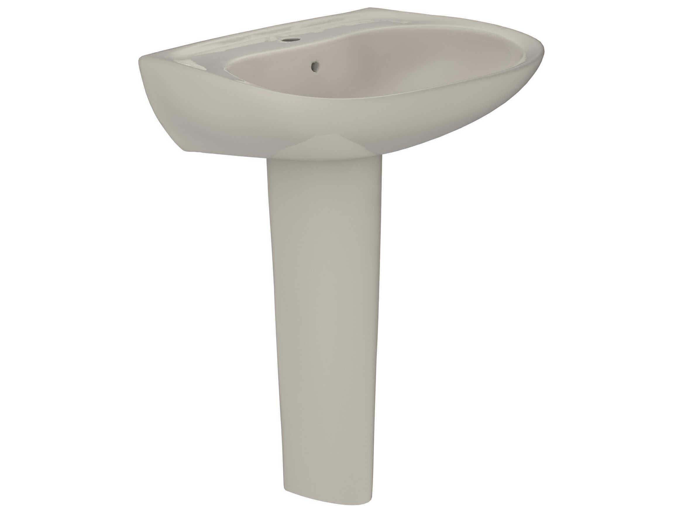 TOTO Prominence Oval Basin Pedestal Bathroom Sink with Cefiontect for Single Hole Faucets