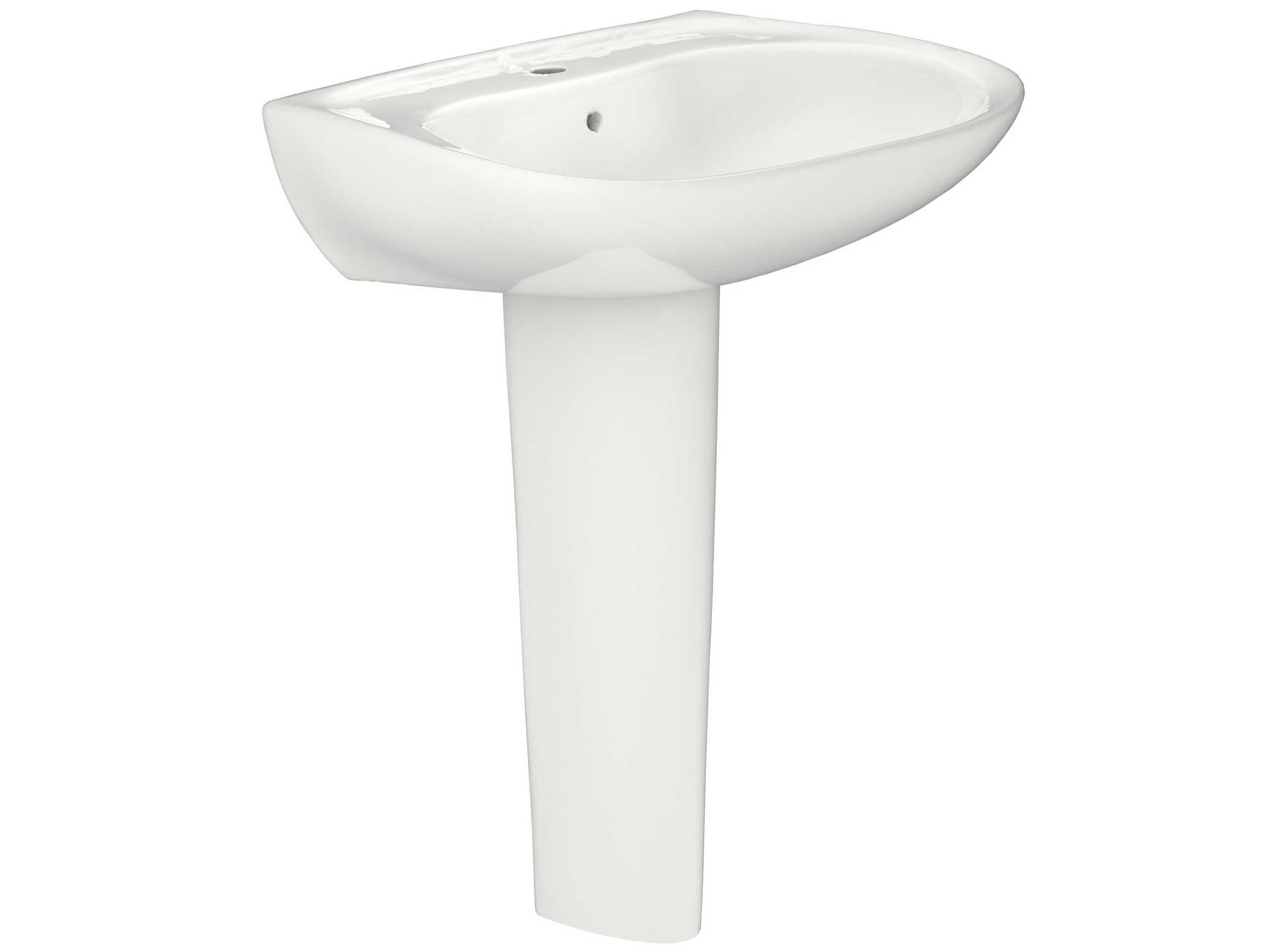 TOTO Prominence Oval Basin Pedestal Bathroom Sink with Cefiontect for Single Hole Faucets