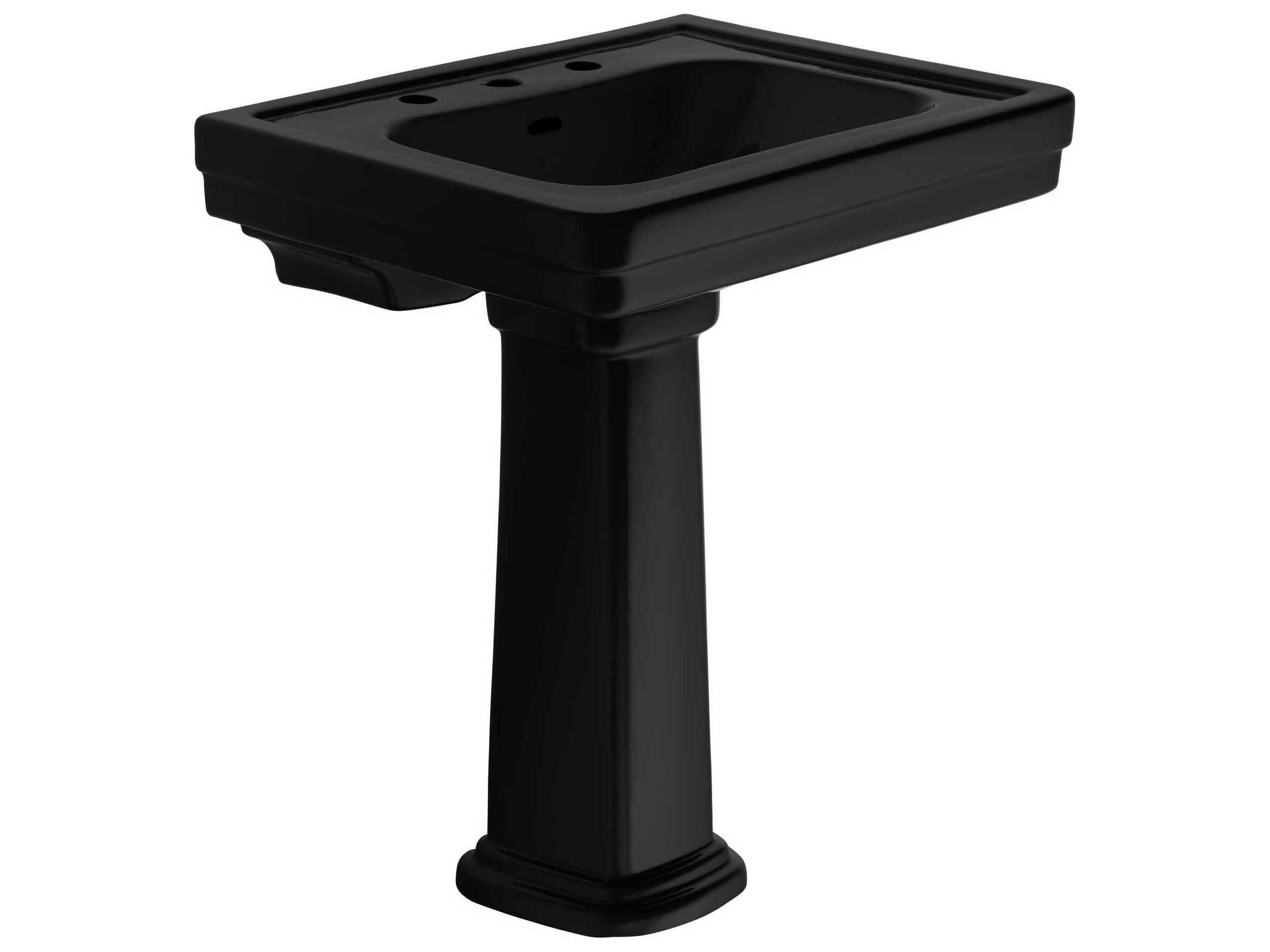 TOTO Promenade Rectangular Pedestal Bathroom Sink for 8 inch Center Faucets