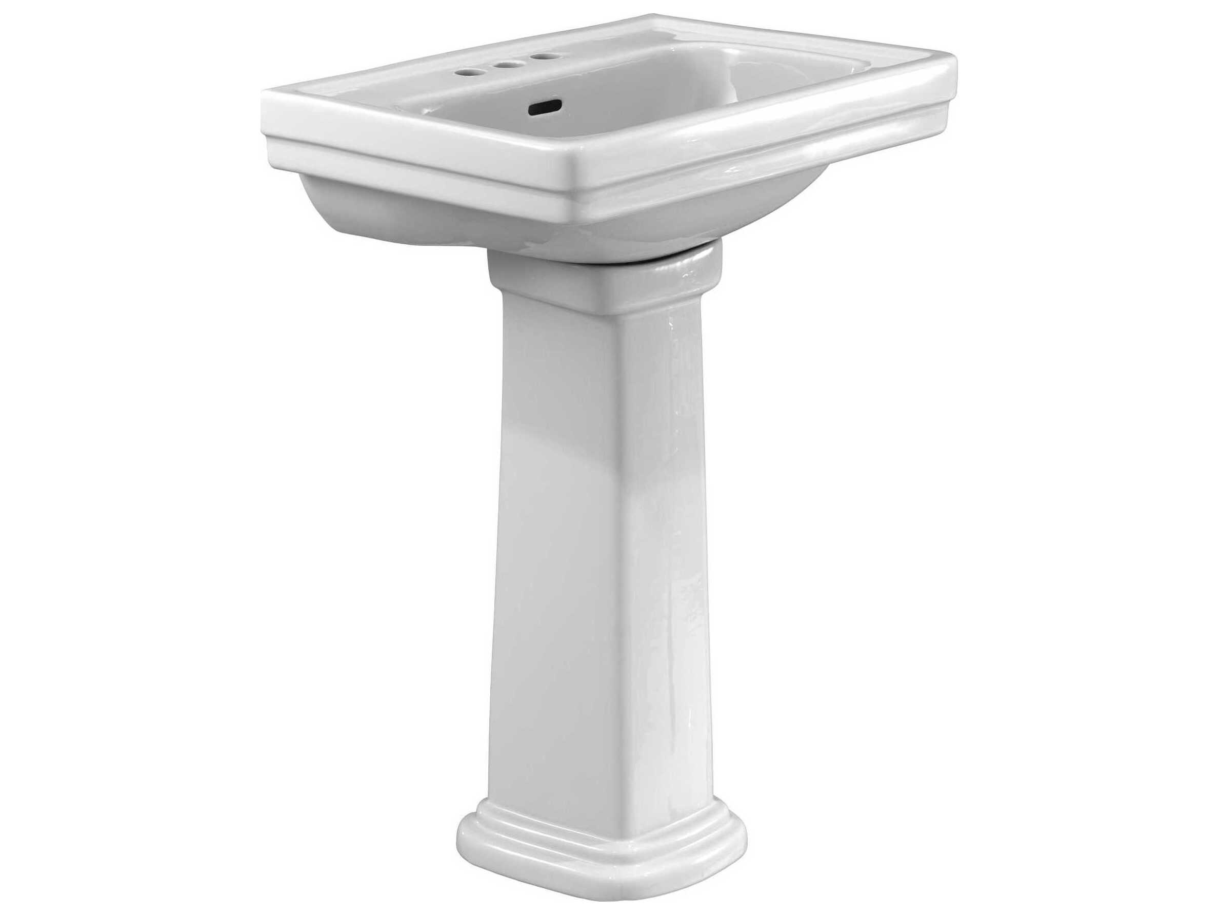 TOTO Promenade Rectangular Pedestal Bathroom Sink for 4 inch Center Faucets