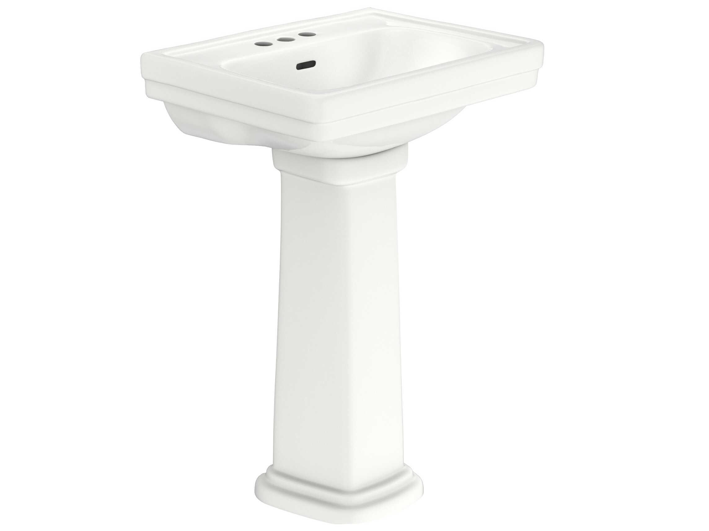TOTO Promenade Rectangular Pedestal Bathroom Sink for 4 inch Center Faucets