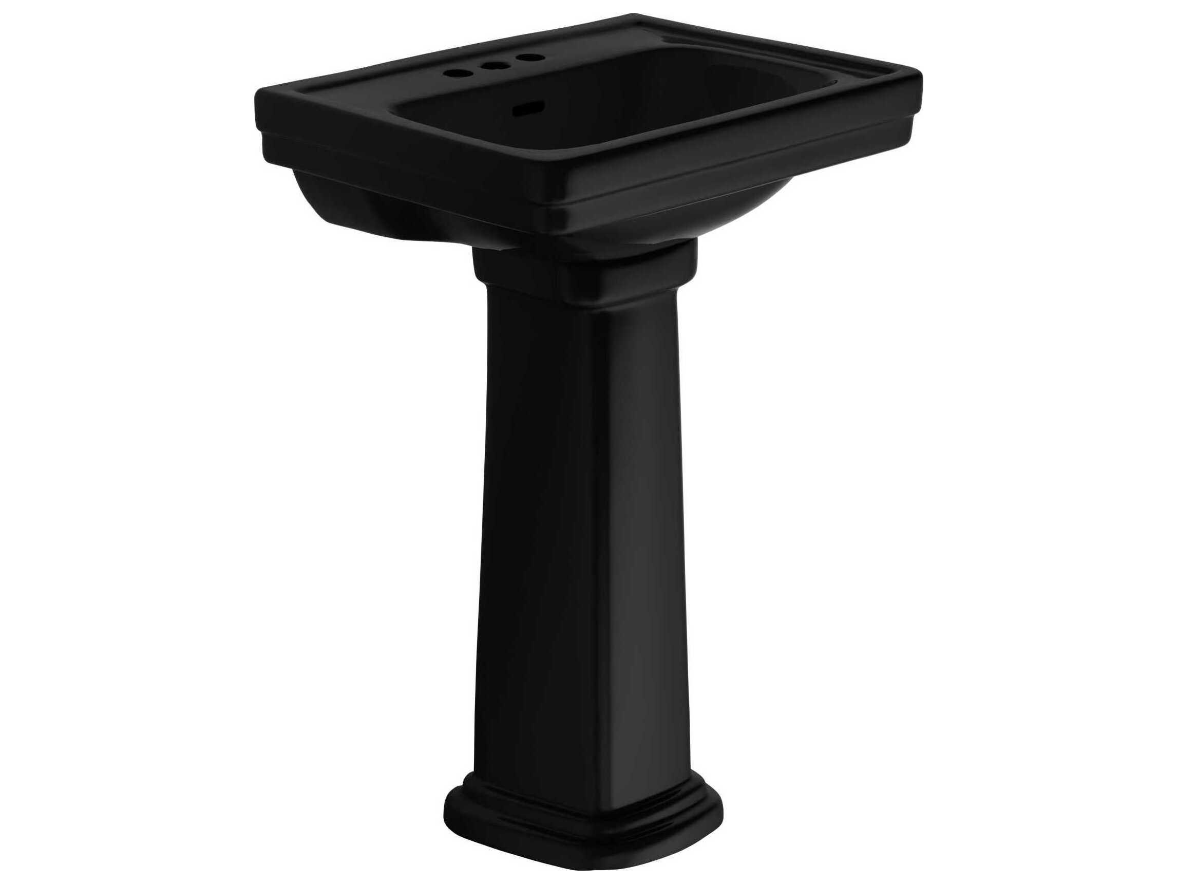 TOTO Promenade Rectangular Pedestal Bathroom Sink for 4 inch Center Faucets