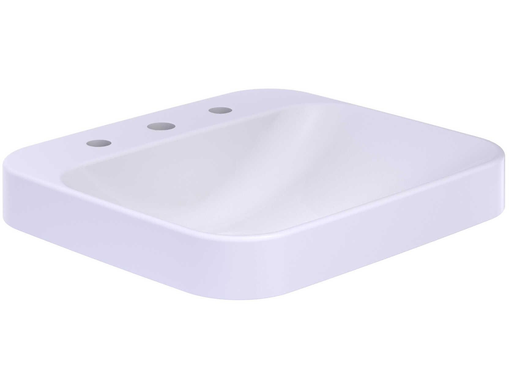 TOTO Arvina Cotton White Rectangular 20" Vessel Bathroom Sink with Cefiontect