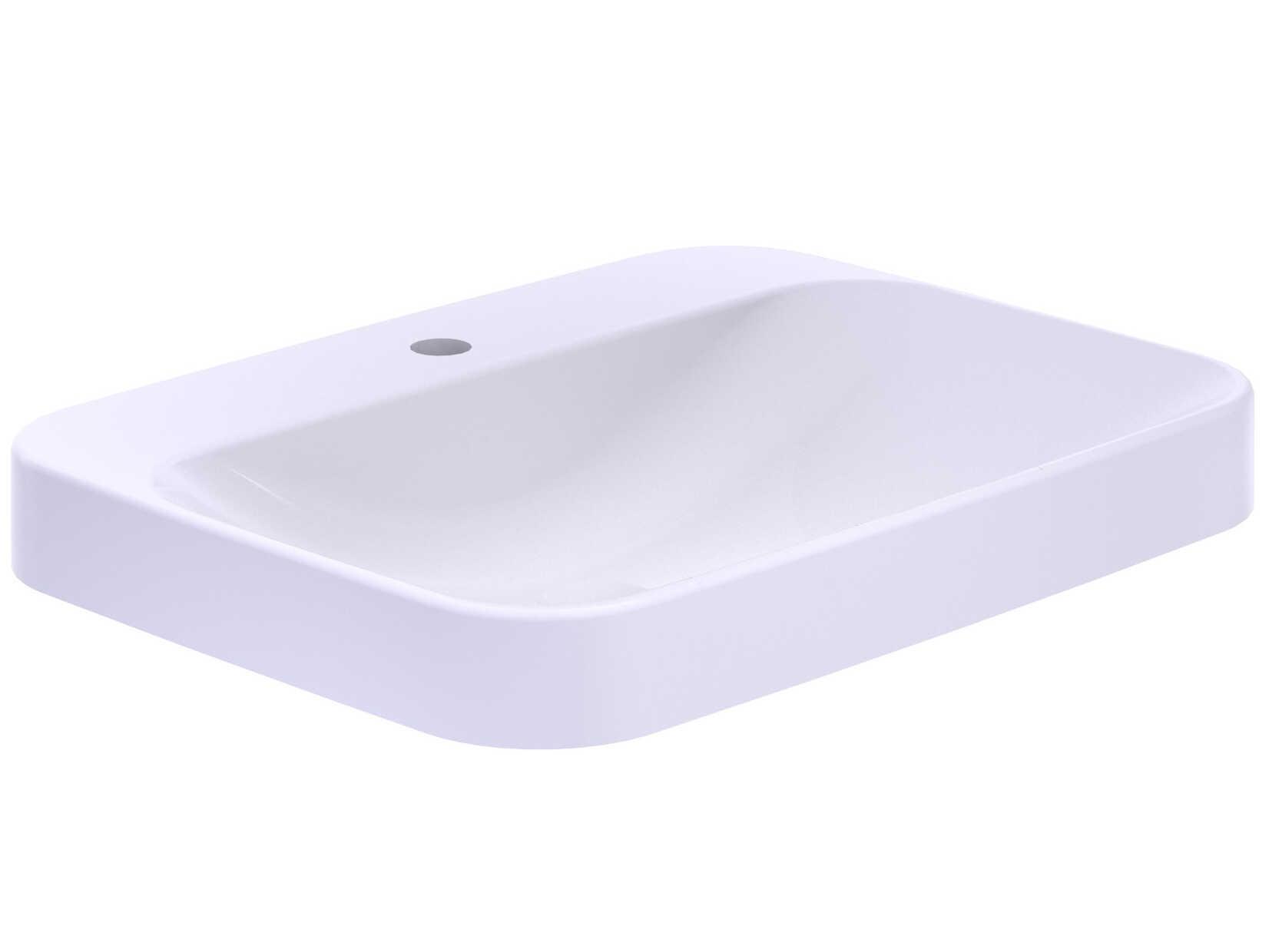TOTO Arvina Cotton White Rectangular 24" Vessel Bathroom Sink with Cefiontect