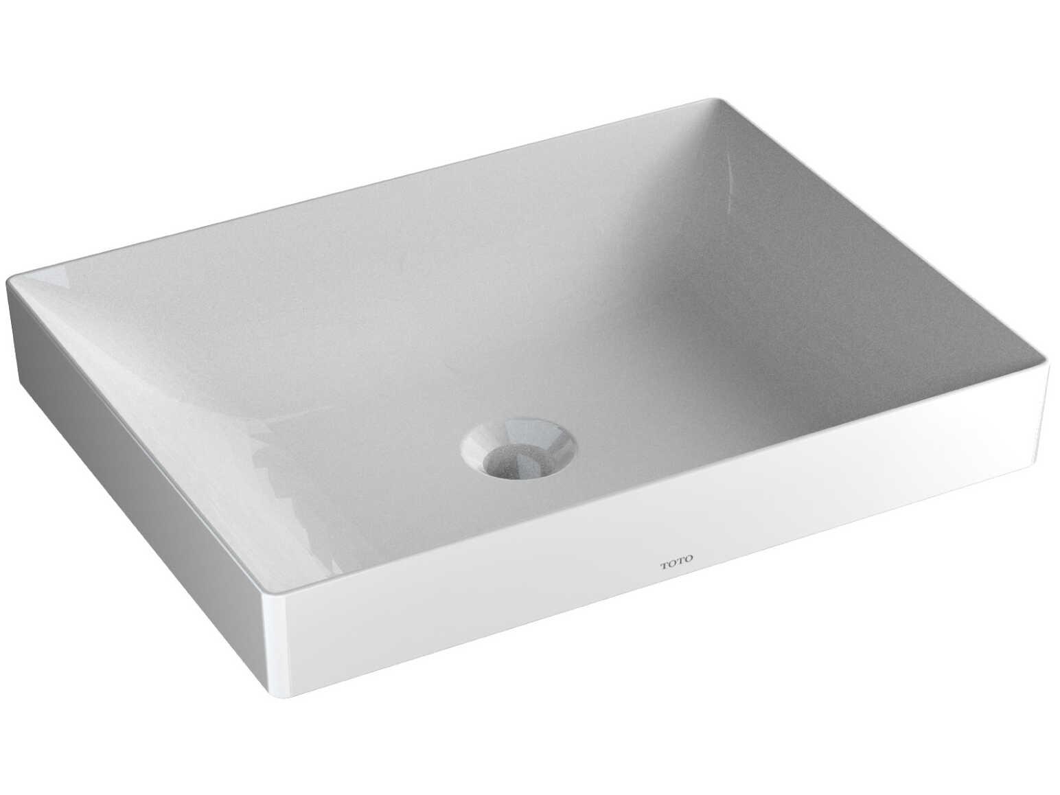 TOTO Kiwami Cotton White Rectangular 20" Vessel Bathroom Sink with Cefiontect