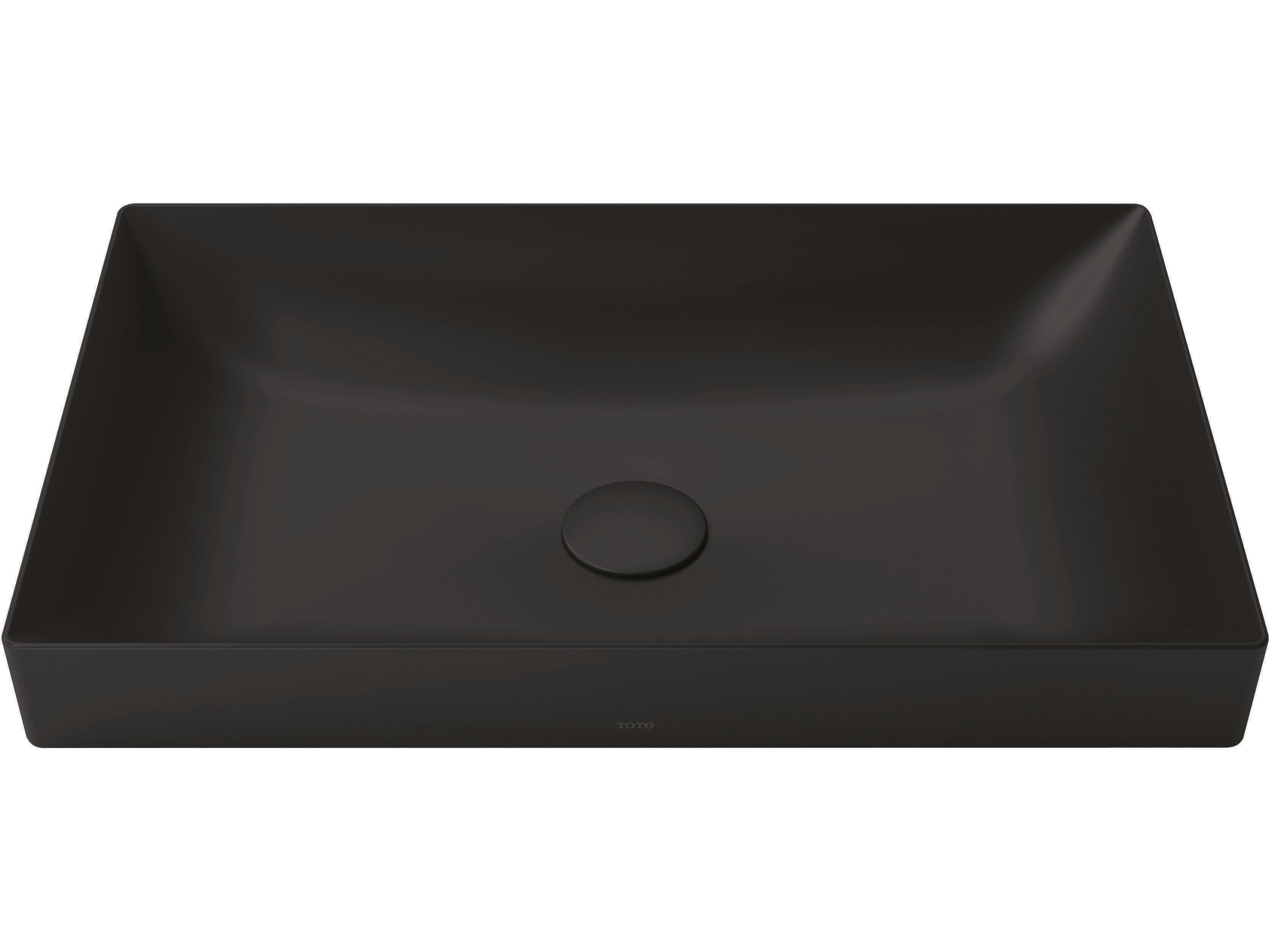 TOTO Kiwami Matte Black Rectangular 23" Vessel Bathroom Sink