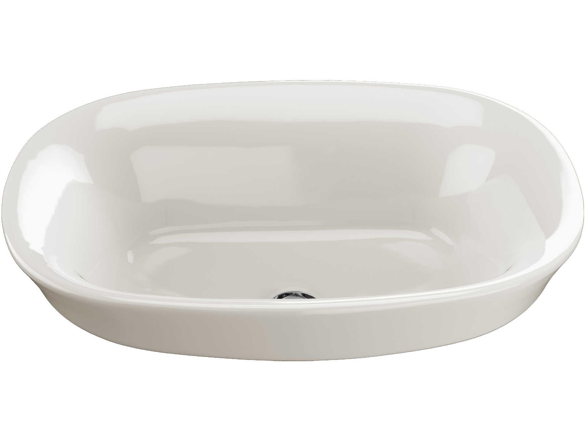 TOTO Maris Oval Semi-Recessed Vessel Bathroom Sink with Cefiontect