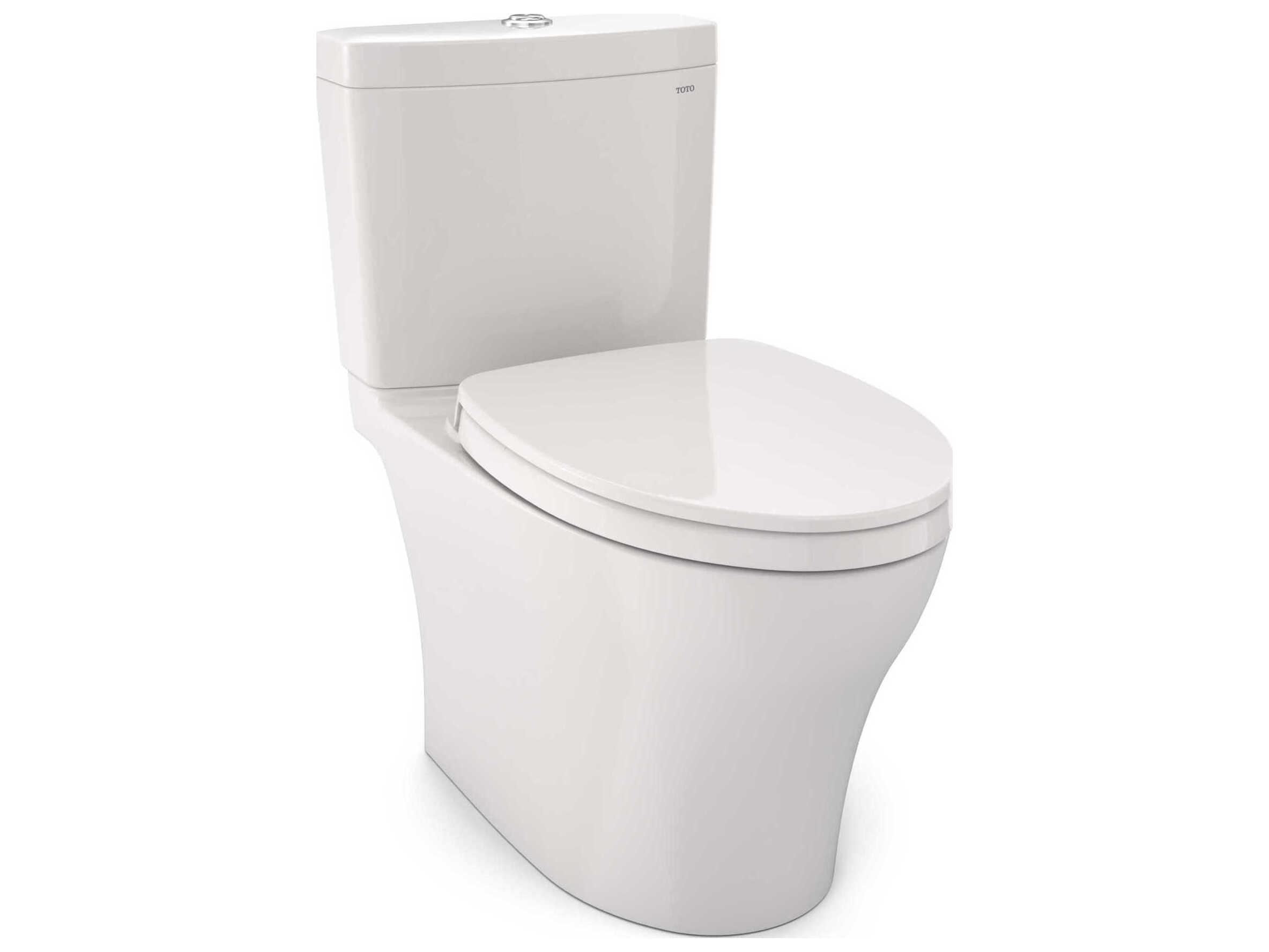TOTO Aquia-IV 2-Piece Elongated Dual Flush Universal Height Toilet with Cefiontect, Washlet+ Ready