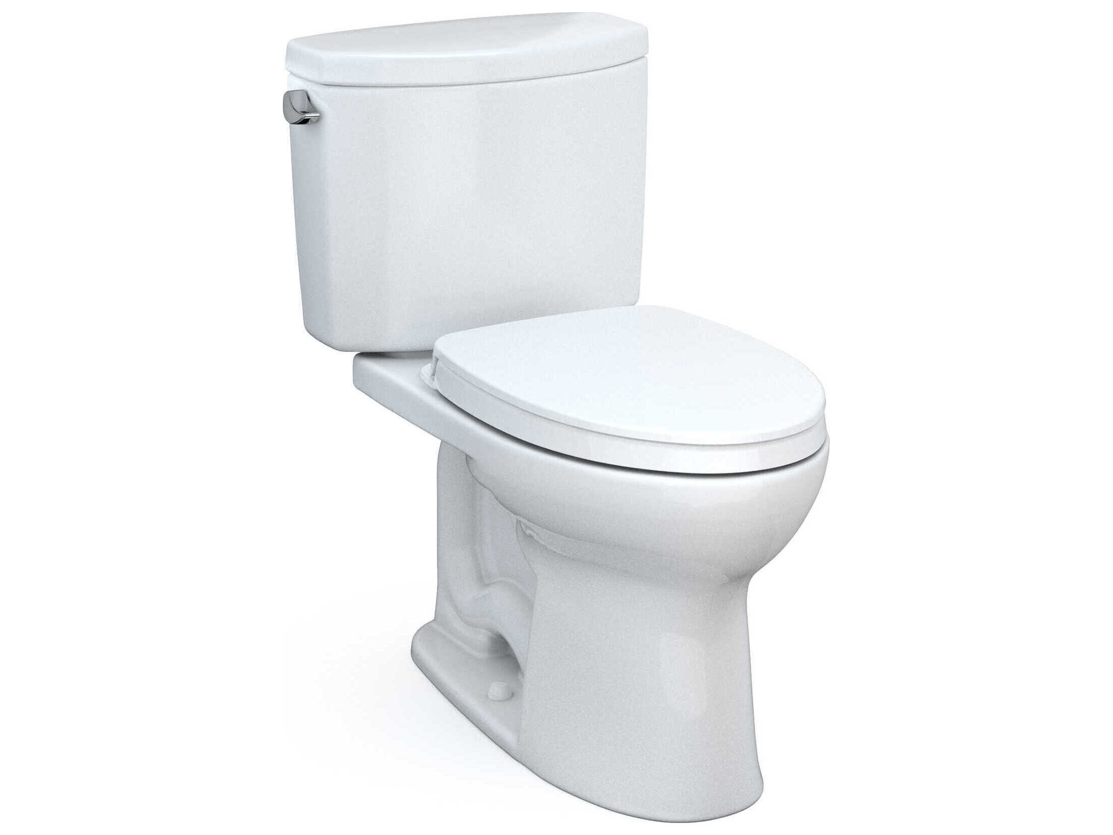 TOTO Drake-II 2-Piece Elongated Universal Height Toilet with Cefiontect and SS124 SoftClose Seat, Washlet+ Ready