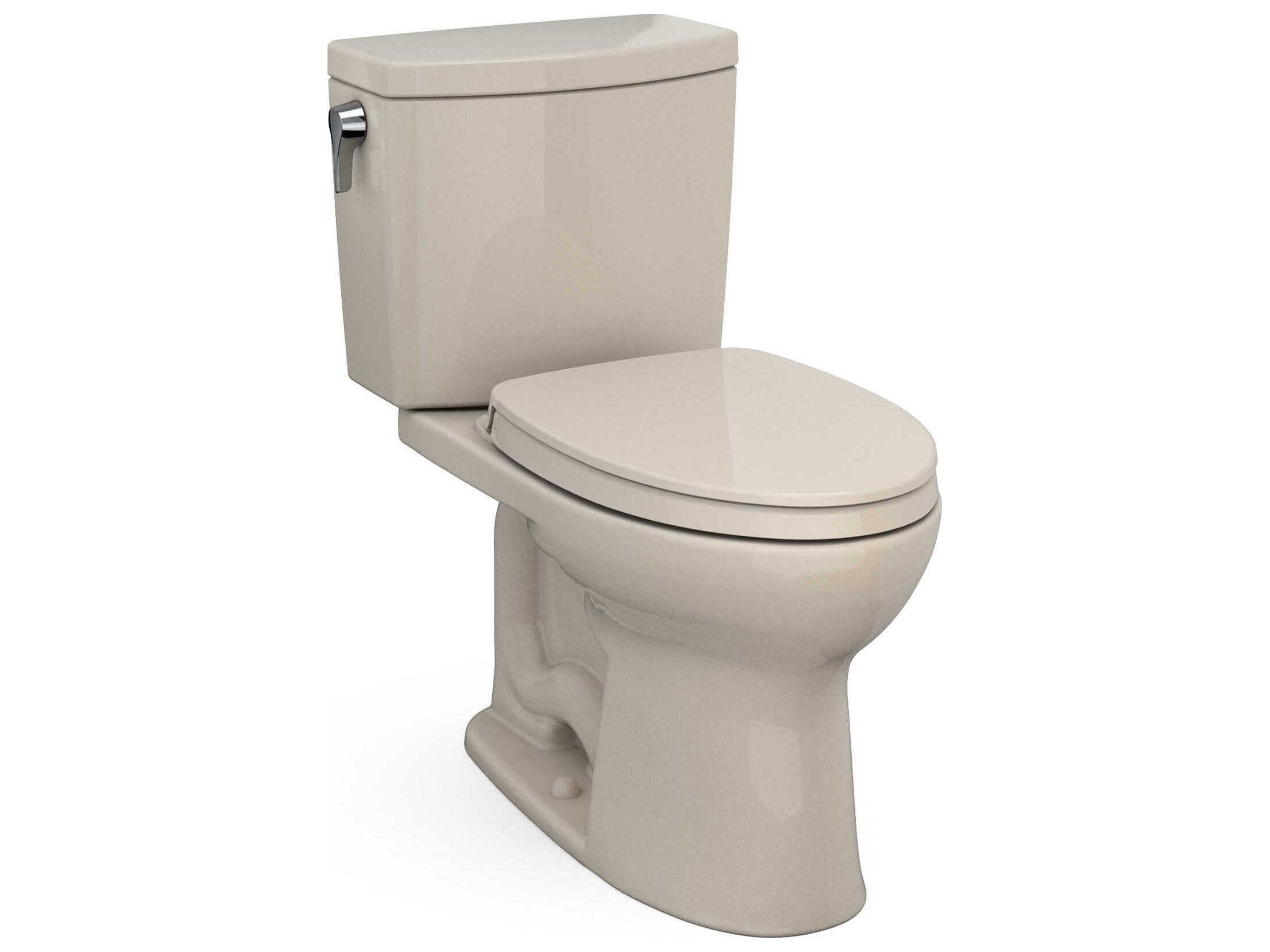 TOTO Drake-II 1G 2-Piece Elongated Universal Height Toilet with Cefiontect and SS124 SoftClose Seat, Washlet+ Ready