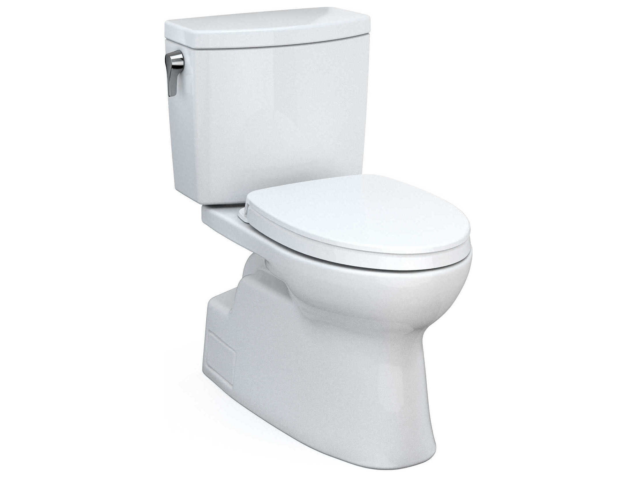 TOTO Vespin-II 1G 2-Piece Elongated Universal Height Toilet with Cefiontect and SS124 SoftClose Seat, Washlet+ Ready