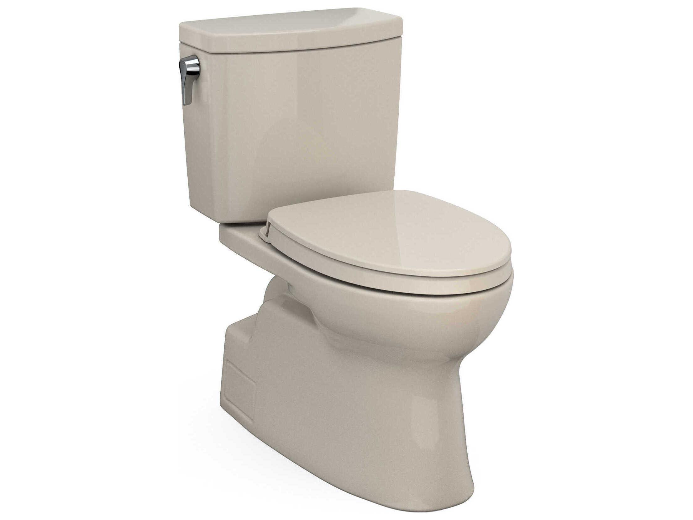 TOTO Vespin-II 1G 2-Piece Elongated Universal Height Toilet with Cefiontect and SS124 SoftClose Seat, Washlet+ Ready