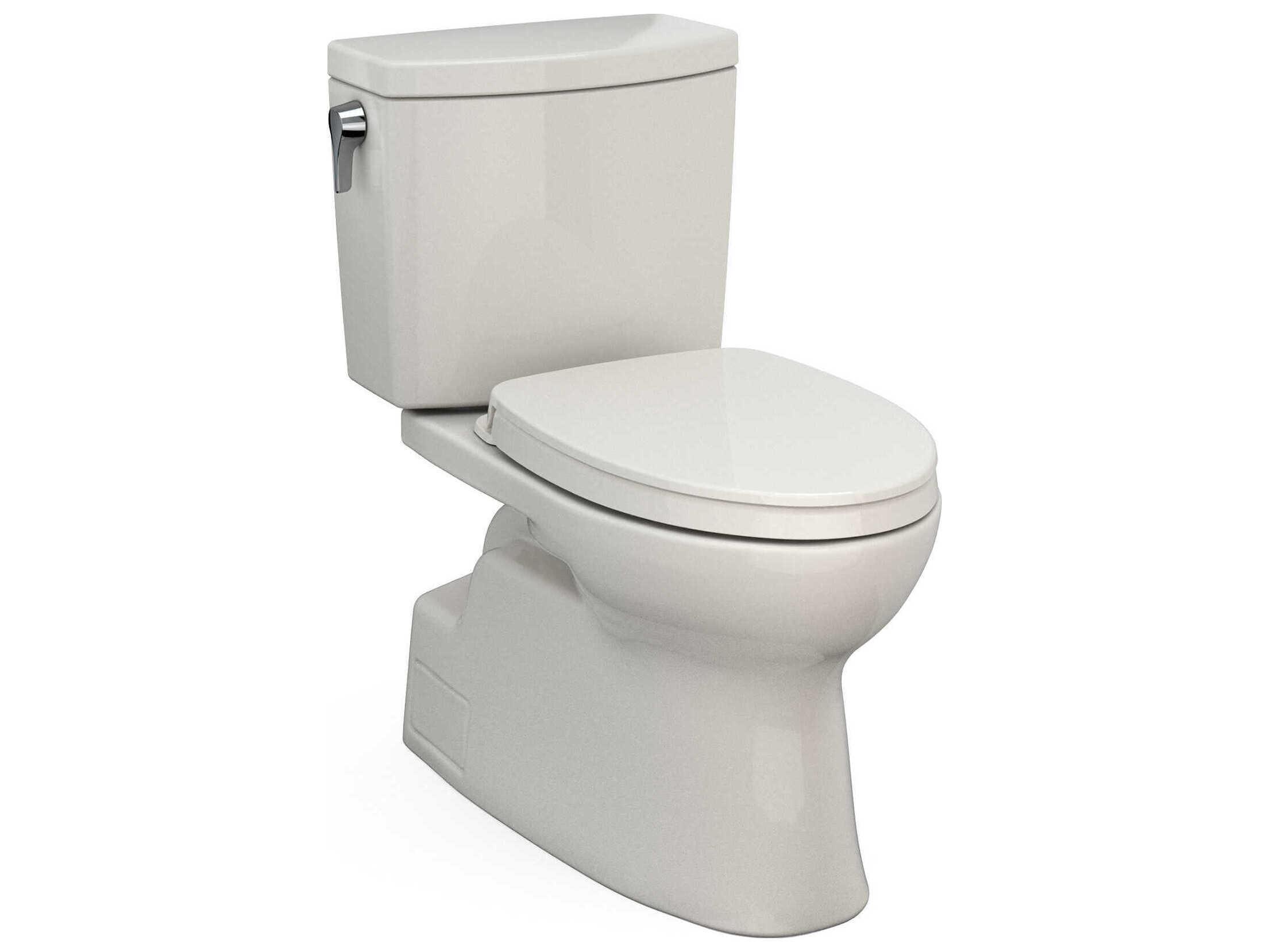 TOTO Vespin-II 1G 2-Piece Elongated Universal Height Toilet with Cefiontect and SS124 SoftClose Seat, Washlet+ Ready
