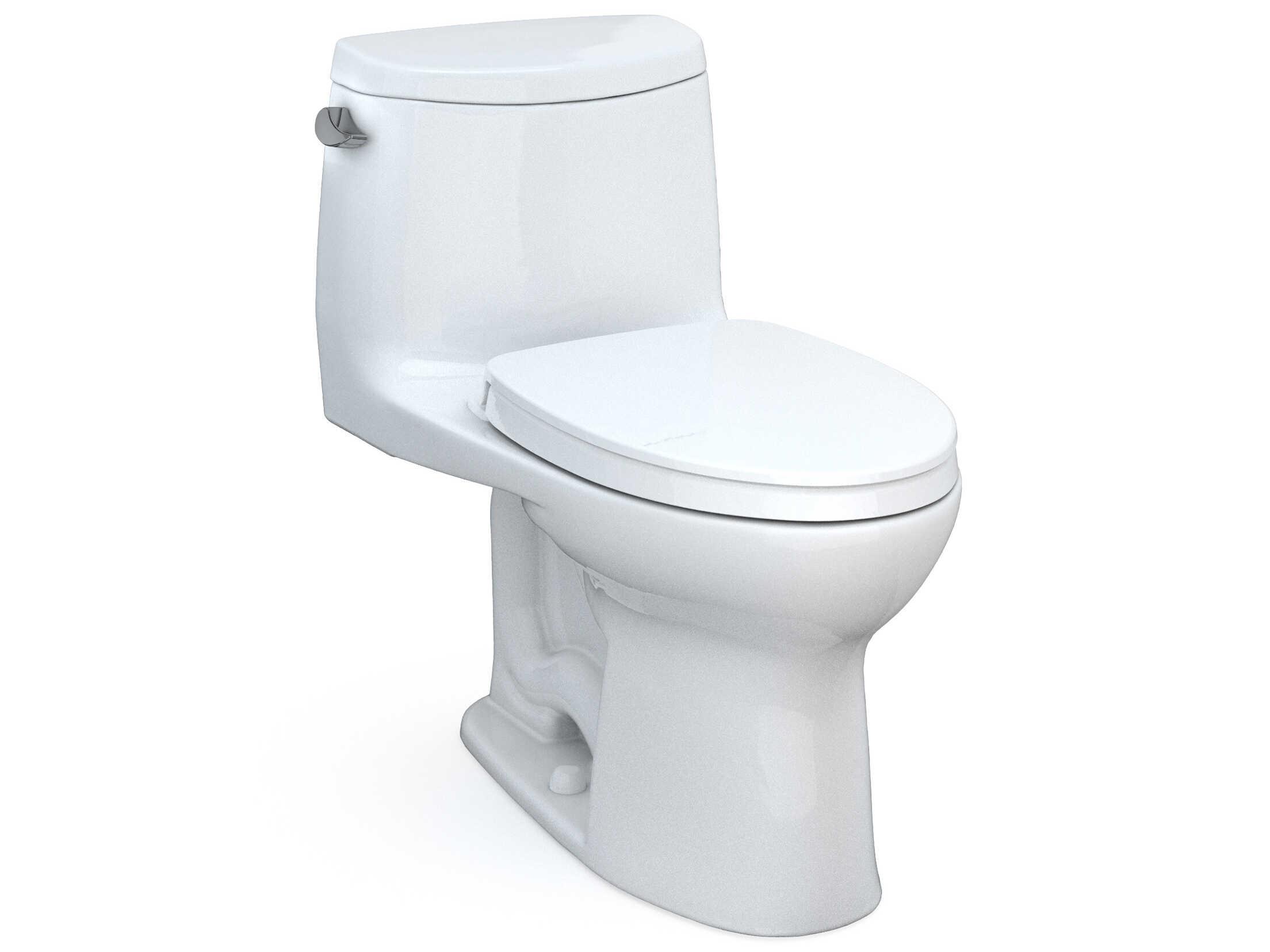 TOTO UltraMax-II 1-Piece Elongated Universal Height Toilet with Cefiontect and SS124 SoftClose Seat, Washlet+ Ready