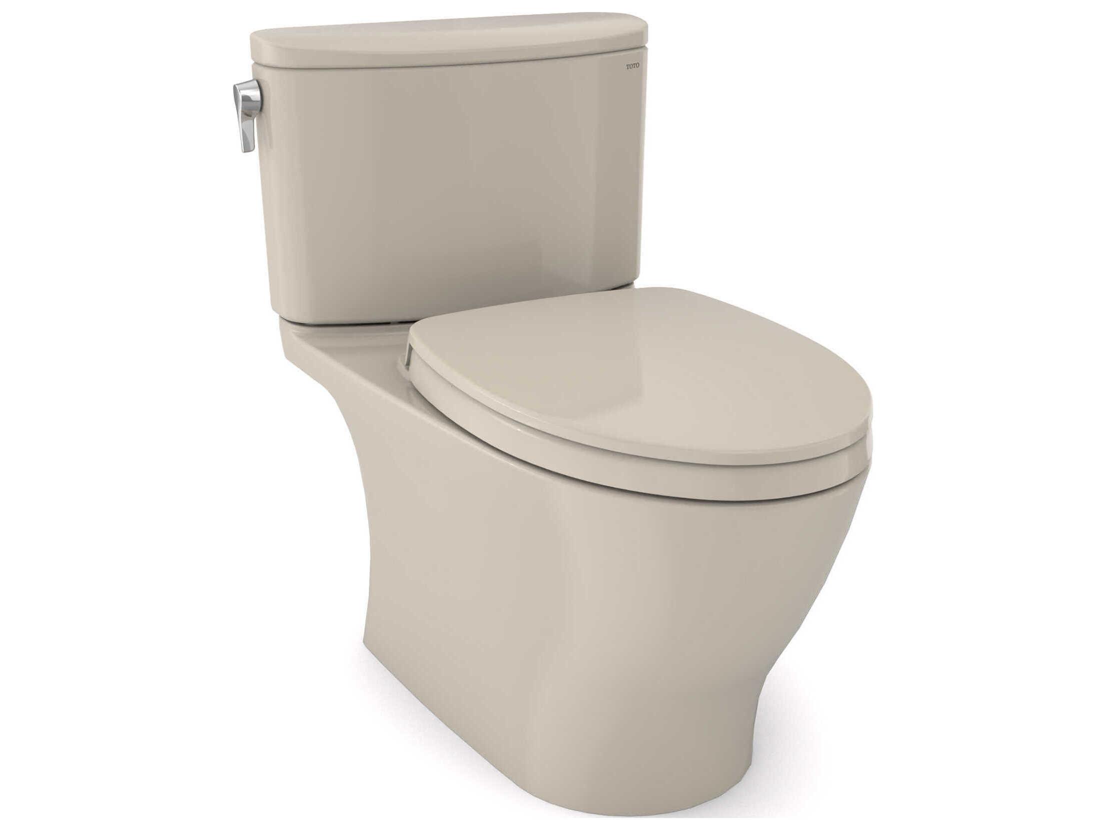 TOTO Nexus 1-Piece Elongated Universal Height Toilet with Cefiontect and SS124 SoftClose Seat, Washlet+ Ready