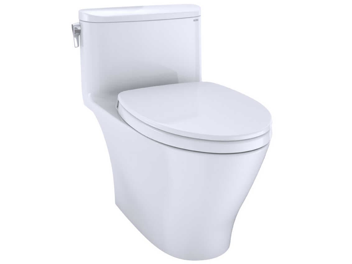 TOTO Nexus 1G 1-Piece Elongated Universal Height Toilet with Cefiontect and SS124 SoftClose Seat, Washlet+ Ready