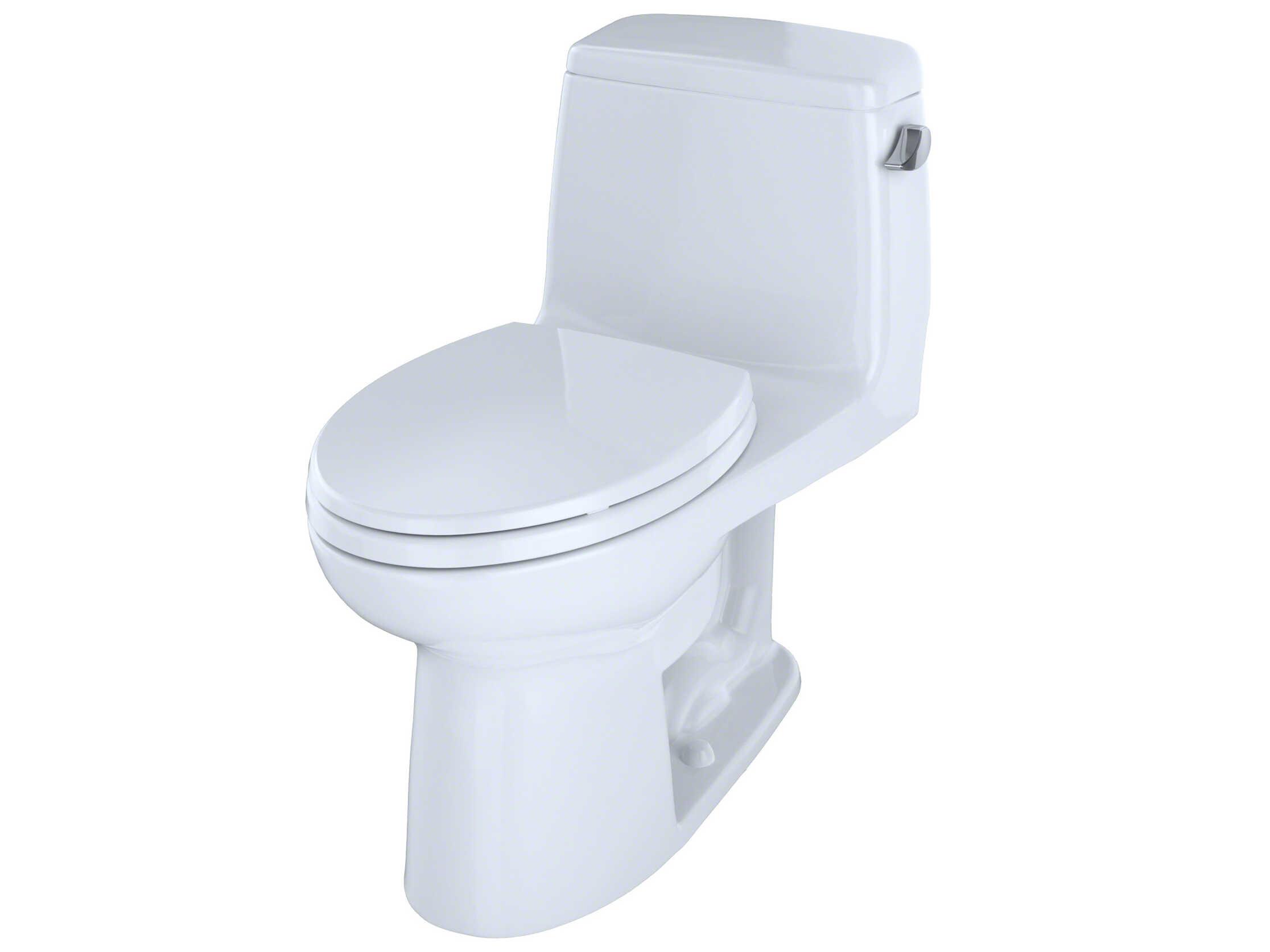 TOTO Eco UltraMax 1-Piece Elongated ADA Cotton White Toilet with Right-Hand Trip Lever