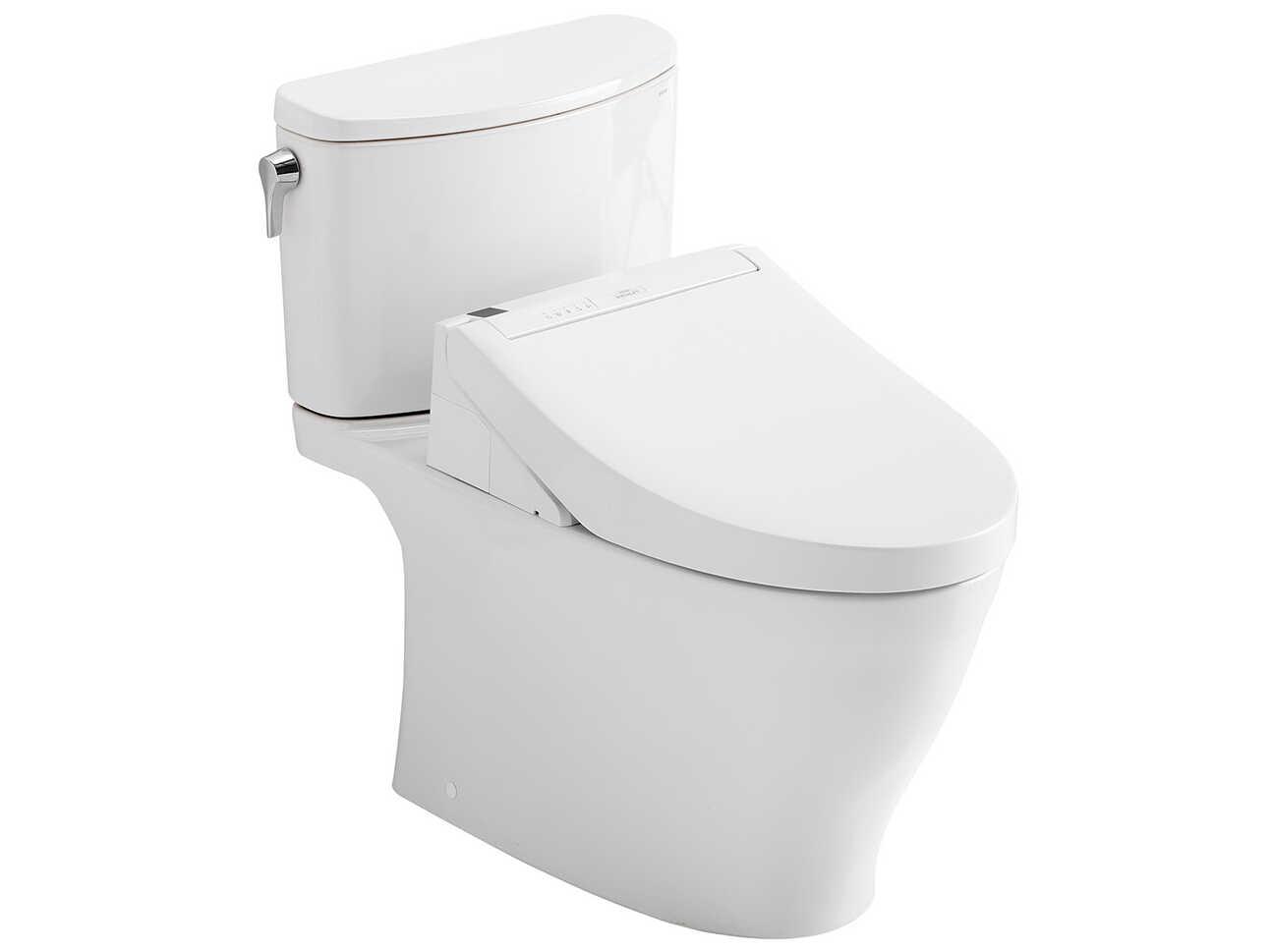 TOTO Nexus Washlet+ 1G 2-Piece Elongated Cotton White Toilet with C5 Bidet Seat