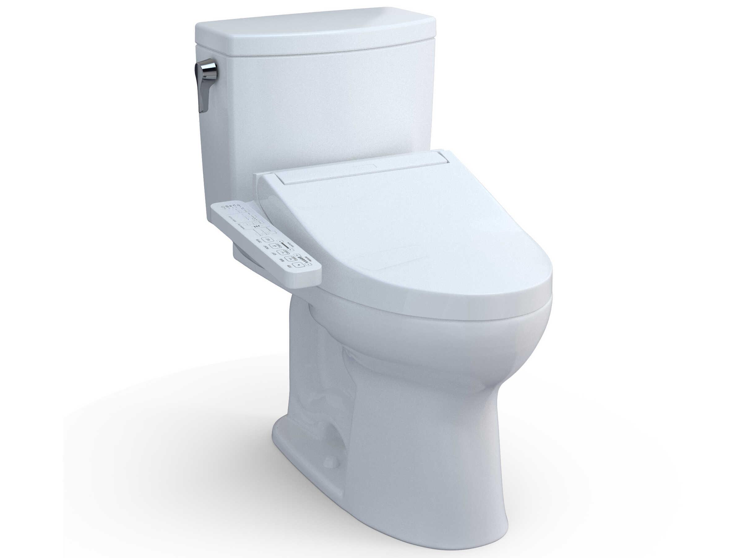 TOTO Drake-II Washlet+ 1G 2-Piece Elongated Cotton White Toilet and Washlet+ C2 Bidet Seat