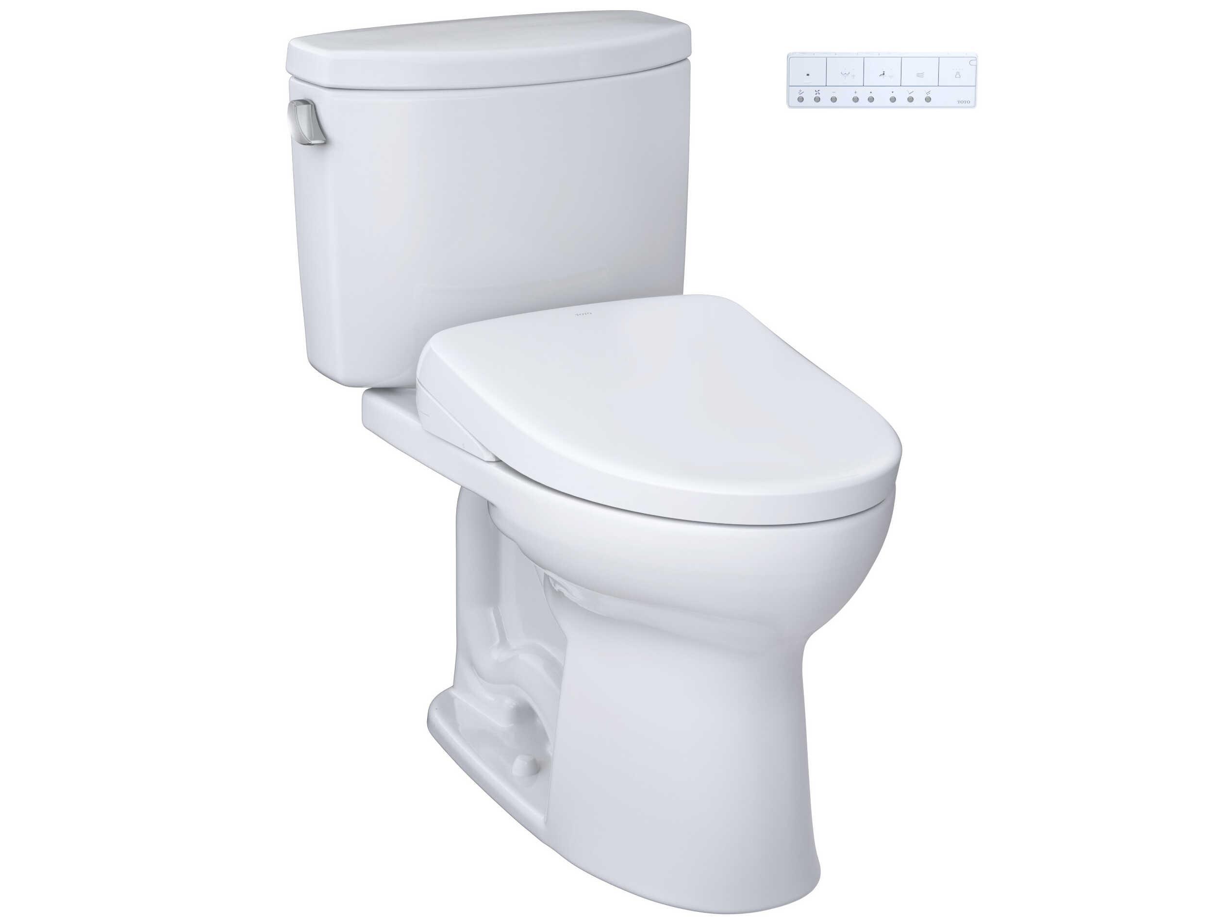 TOTO Drake-II Washlet+ 2-Piece Elongated Toilet and Washlet+ S7 Contemporary Bidet Seat