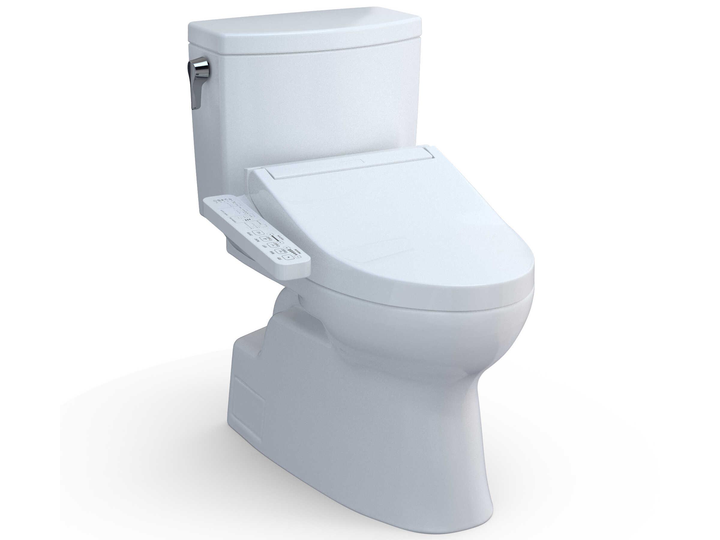 TOTO Vespin-II Washlet+ 1G 2-Piece Elongated Cotton White Toilet and Washlet+ C2 Bidet Seat