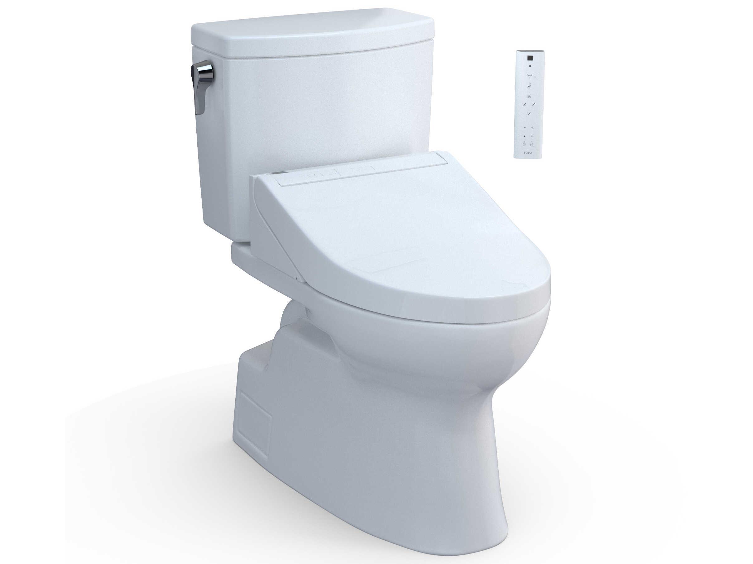 TOTO Vespin-II Washlet+ 1G 2-Piece Elongated Cotton White Toilet and Washlet+ C5 Bidet Seat