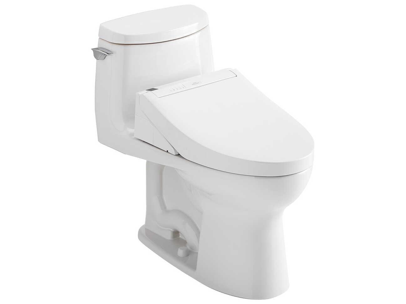 TOTO UltraMax-II Washlet+ 1G 1-Piece Elongated Cotton White Toilet and Washlet+ C5 Bidet Seat