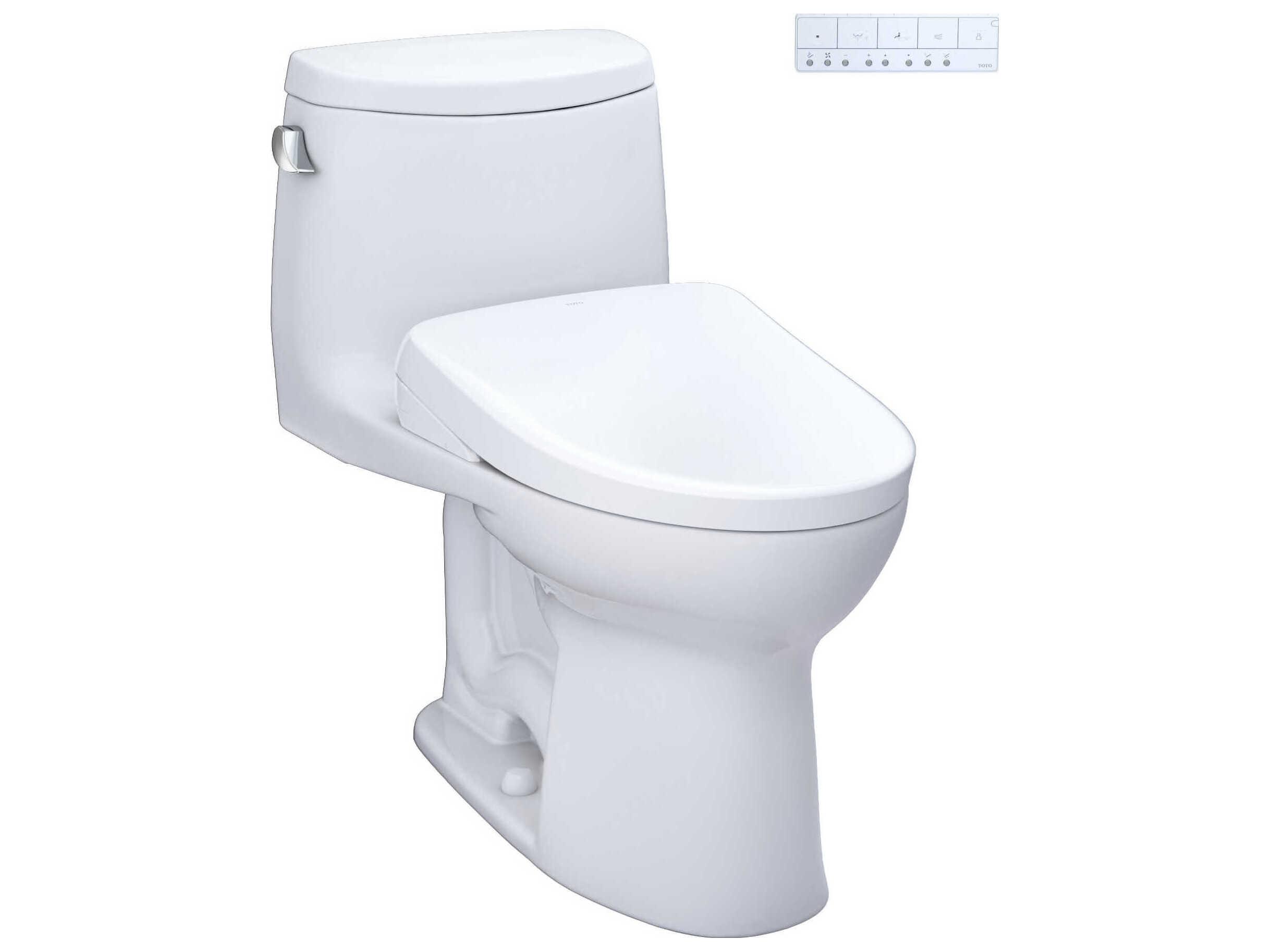 TOTO UltraMax-II Washlet+ 1-Piece Elongated Toilet and Washlet+ S7A Contemporary Bidet Seat