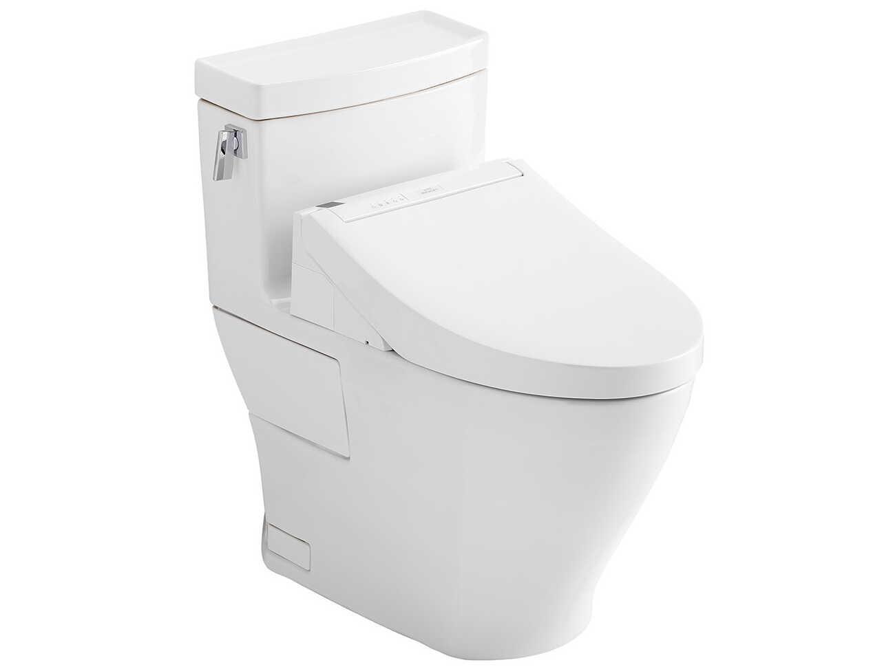 TOTO Legato Washlet+ 1-Piece Elongated Cotton White Toilet and Washlet C5 Bidet Seat