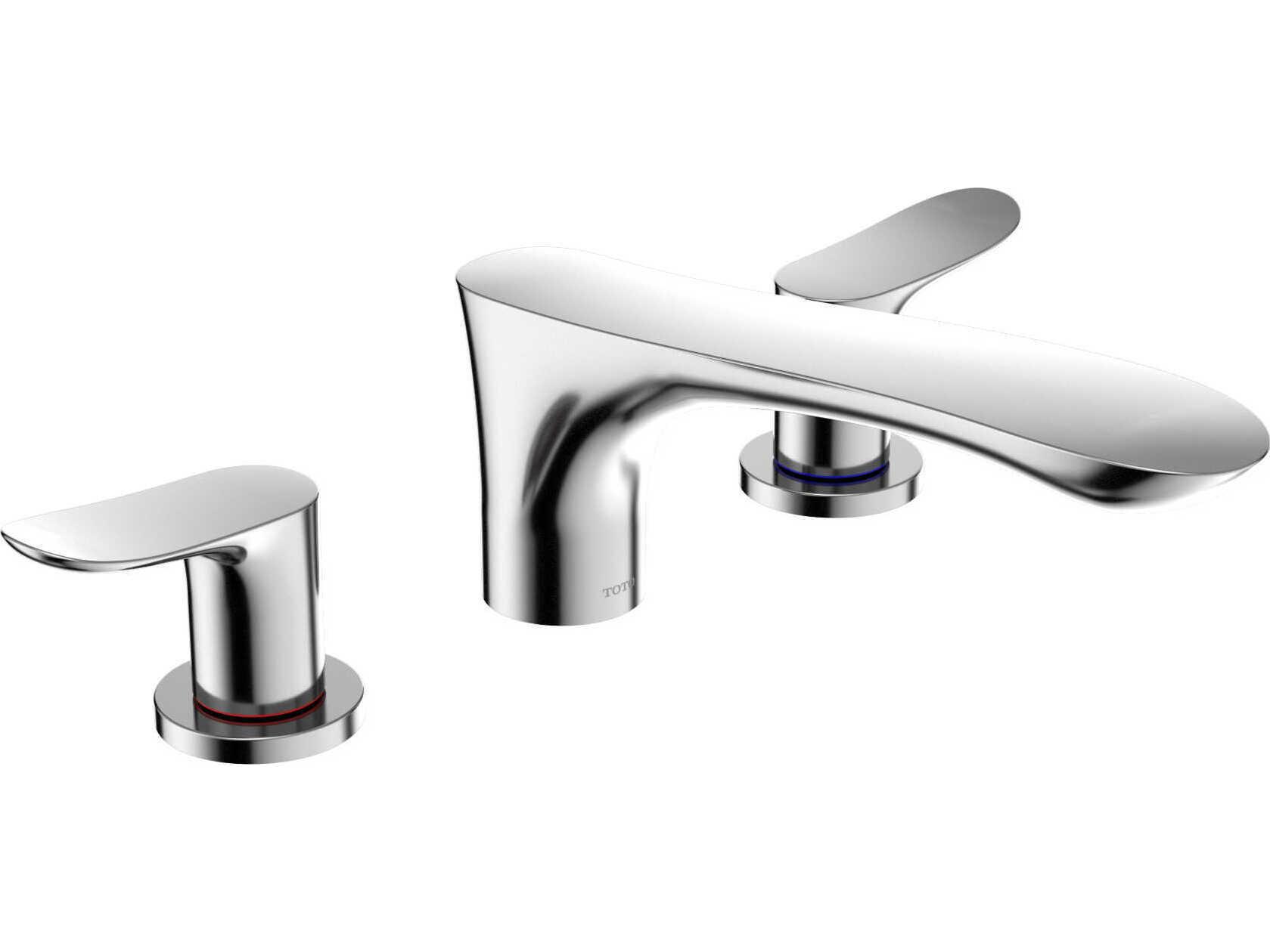 TOTO GO-Series Two-Handle Deck-Mount Roman Tub Filler Trim