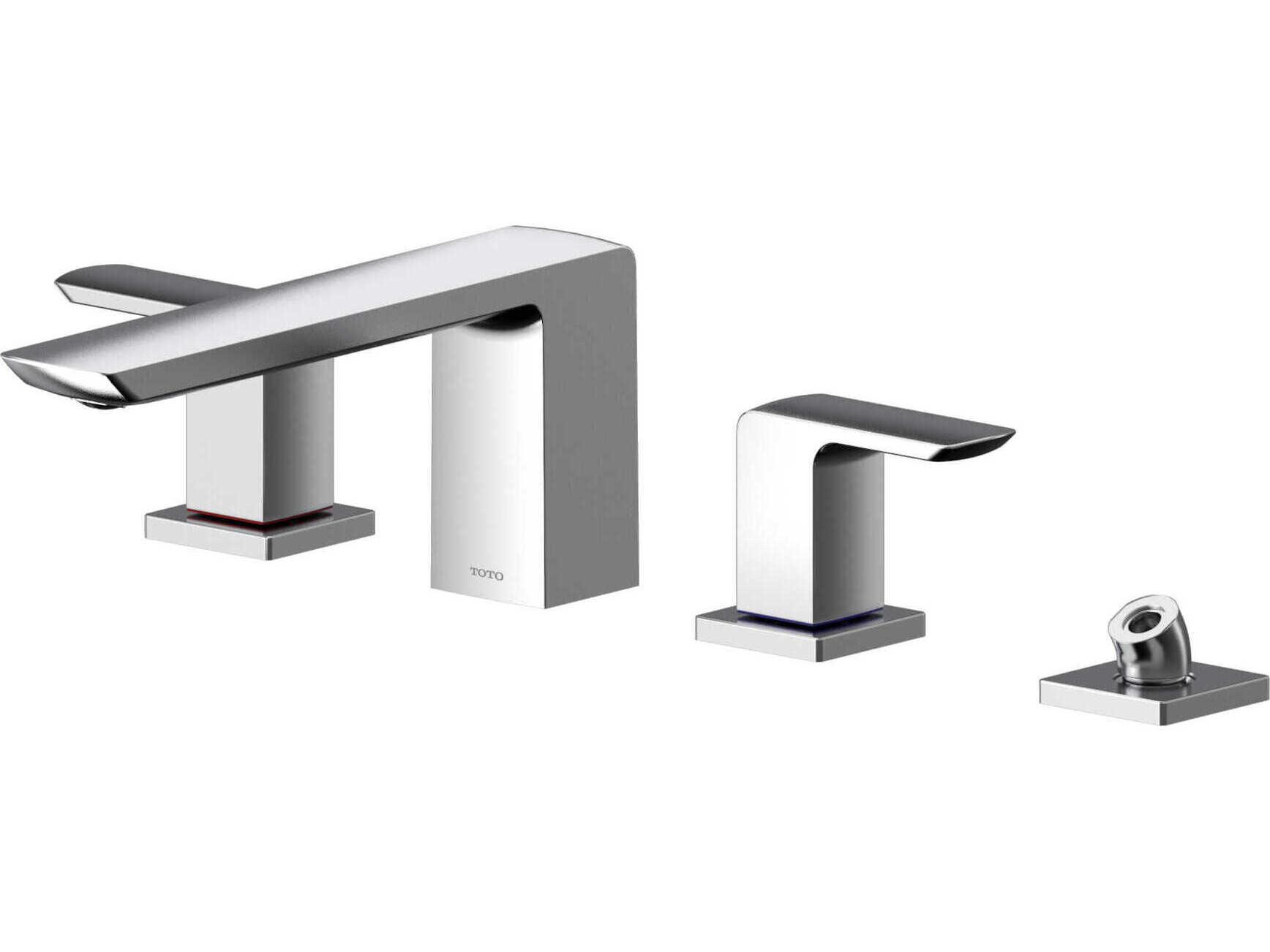 TOTO GR-Series Two-Handle Deck-Mount Roman Tub Filler Trim with Handshower