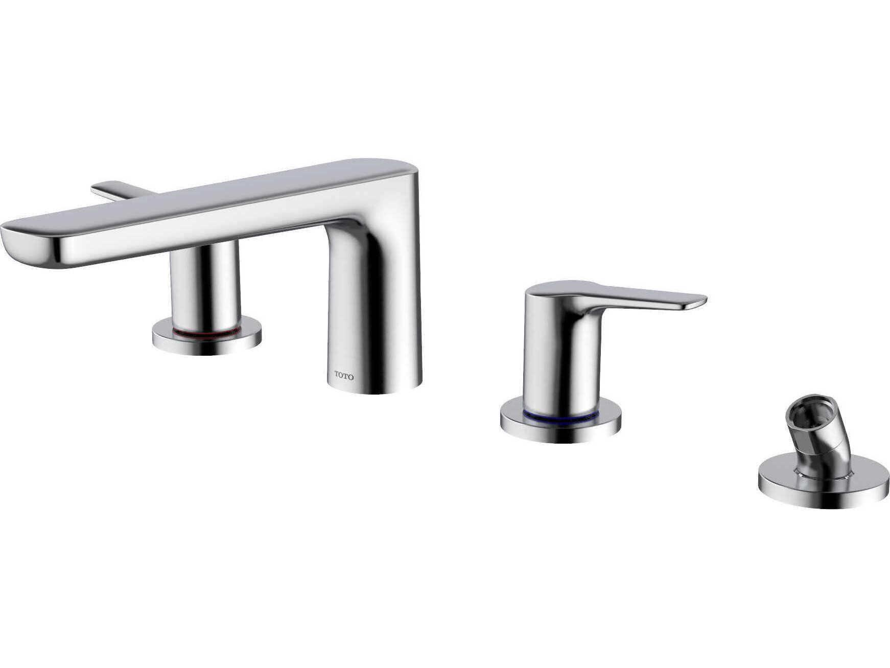 TOTO GS-Series Four-hole Deck-Mount Roman Tub Filler Trim with Handshower