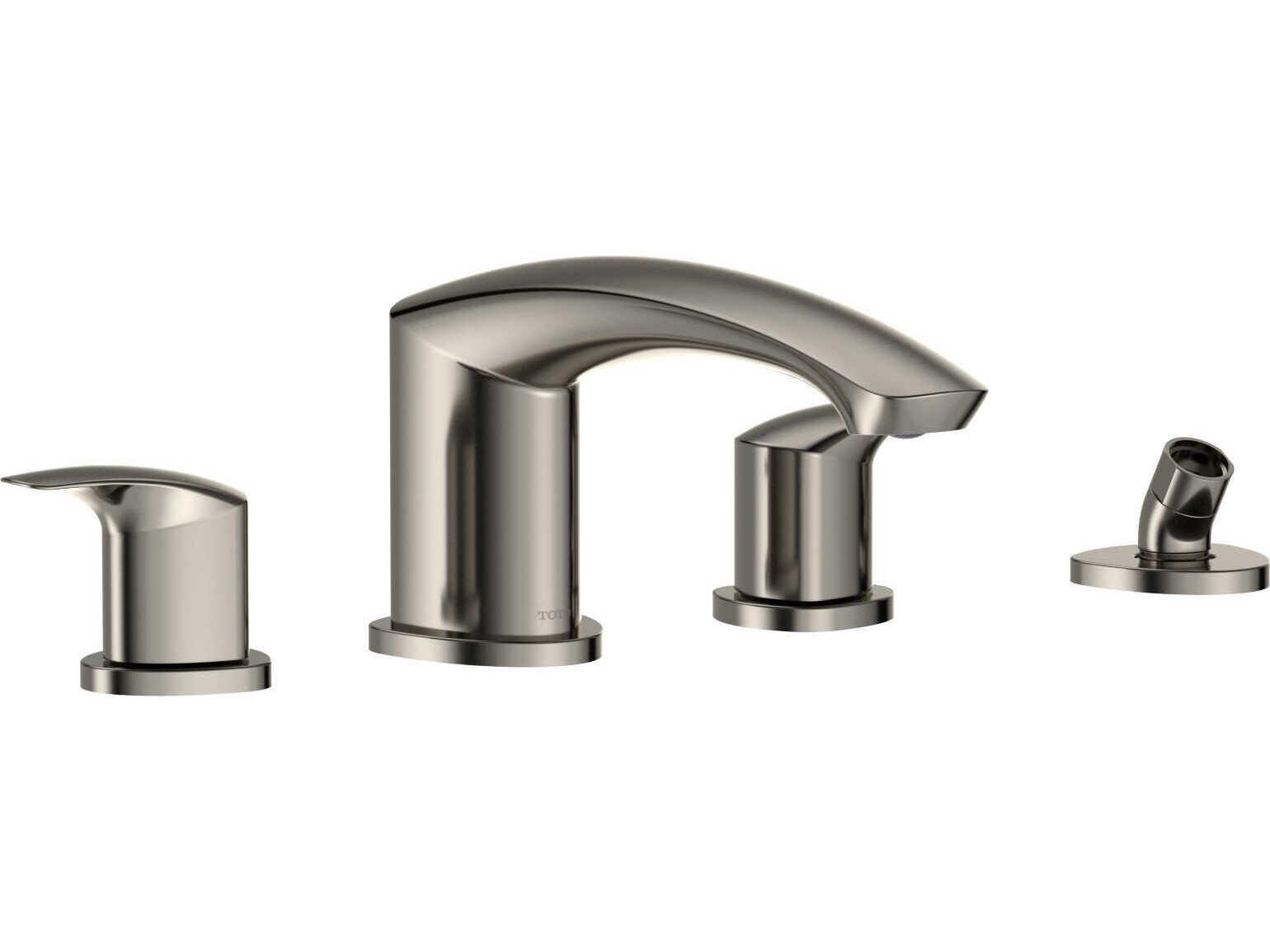 TOTO Global Majestic Two-Handle Deck-Mount Roman Tub Filler Trim with Handshower