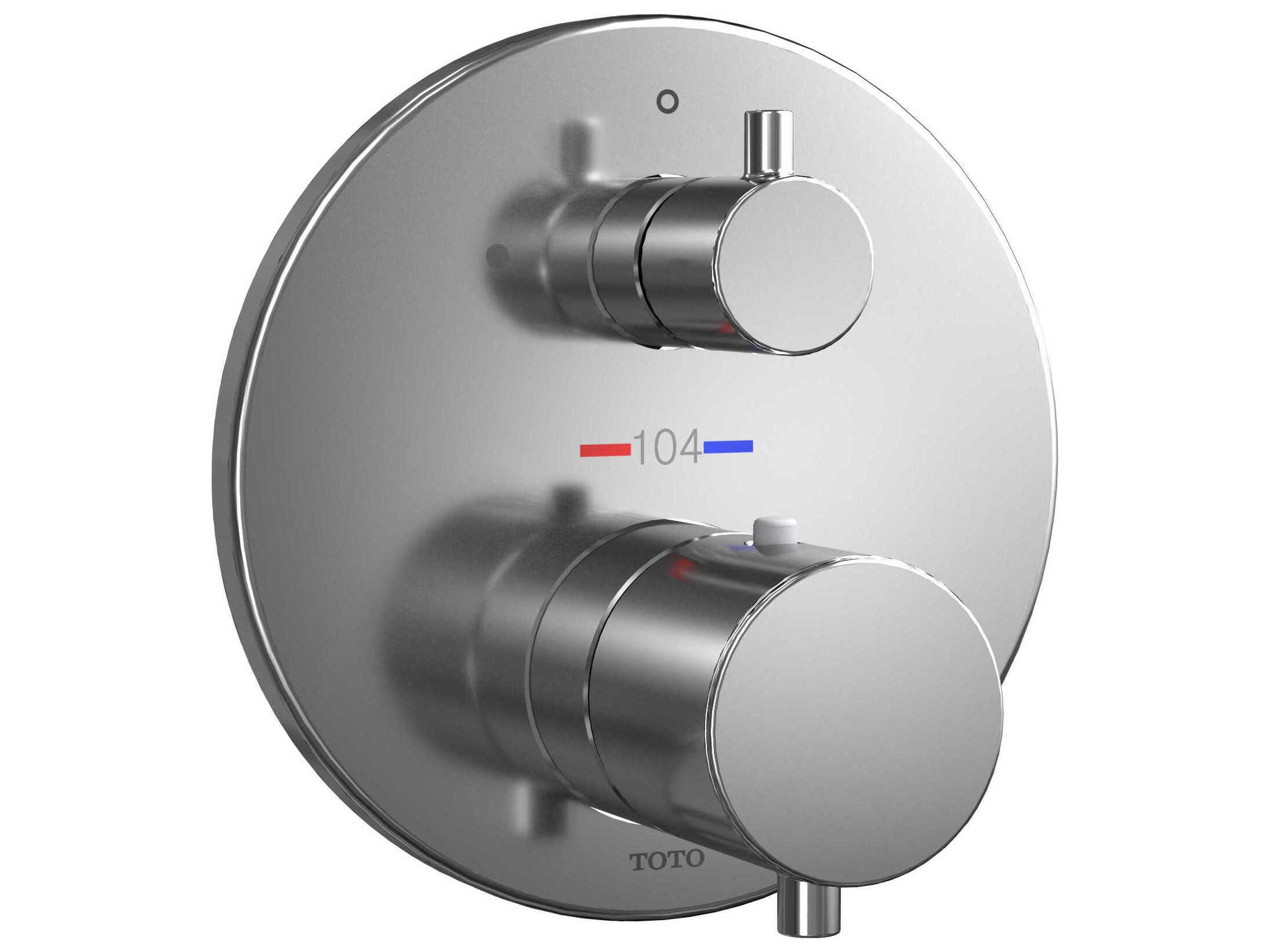 TOTO Round Thermostatic Mixing Valve with Volume Control Shower Trim