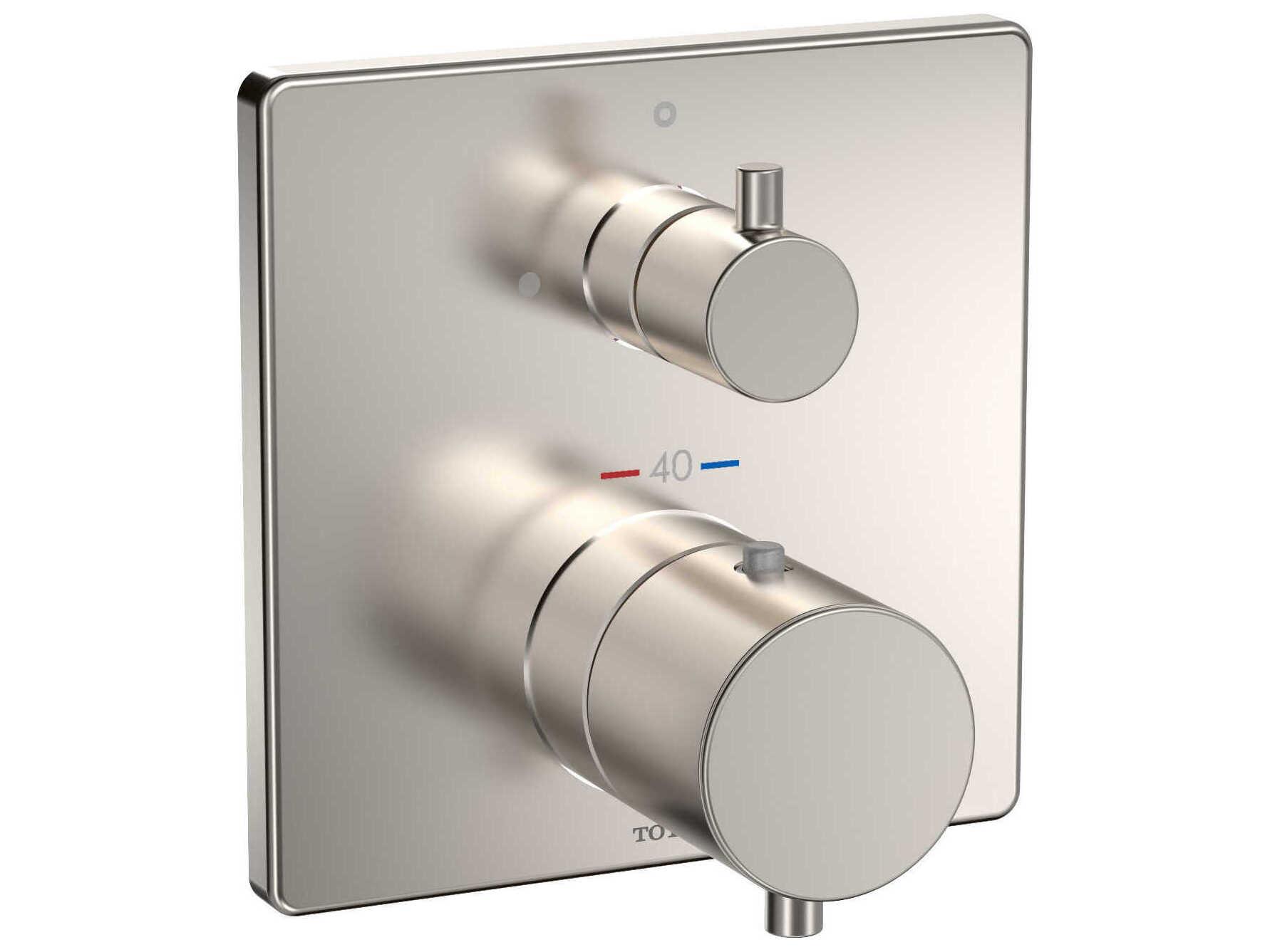 TOTO Square Thermostatic Mixing Valve with Volume Control Shower Trim