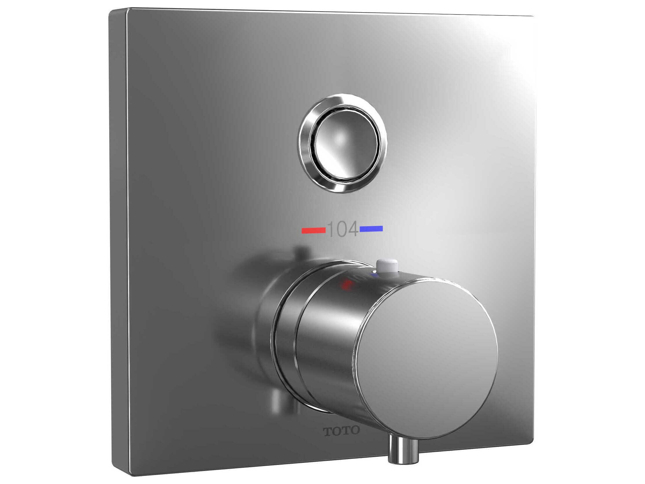 TOTO Square Thermostatic Mixing Valve with One-Function Shower Trim