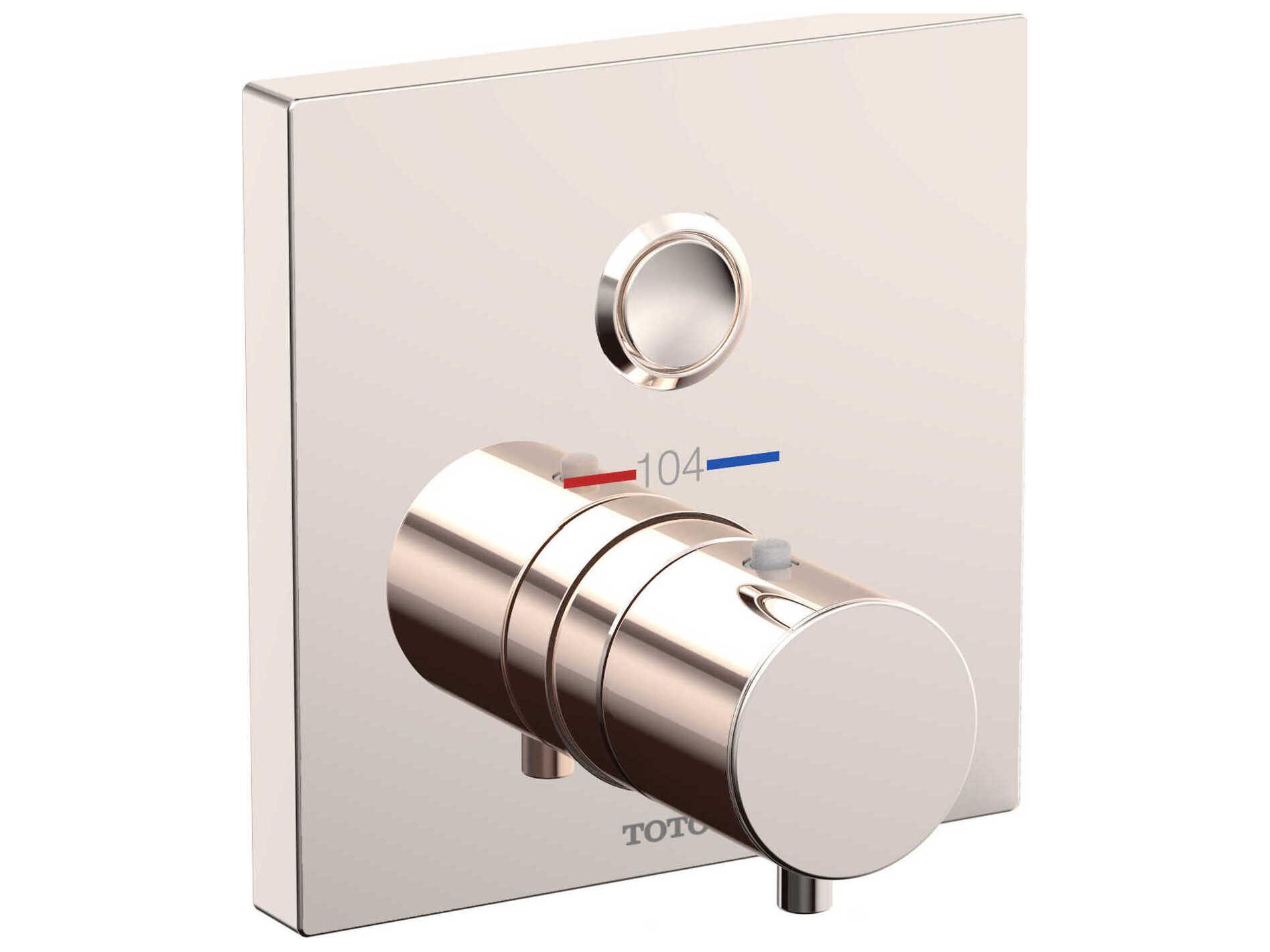 TOTO Square Thermostatic Mixing Valve with One-Function Shower Trim