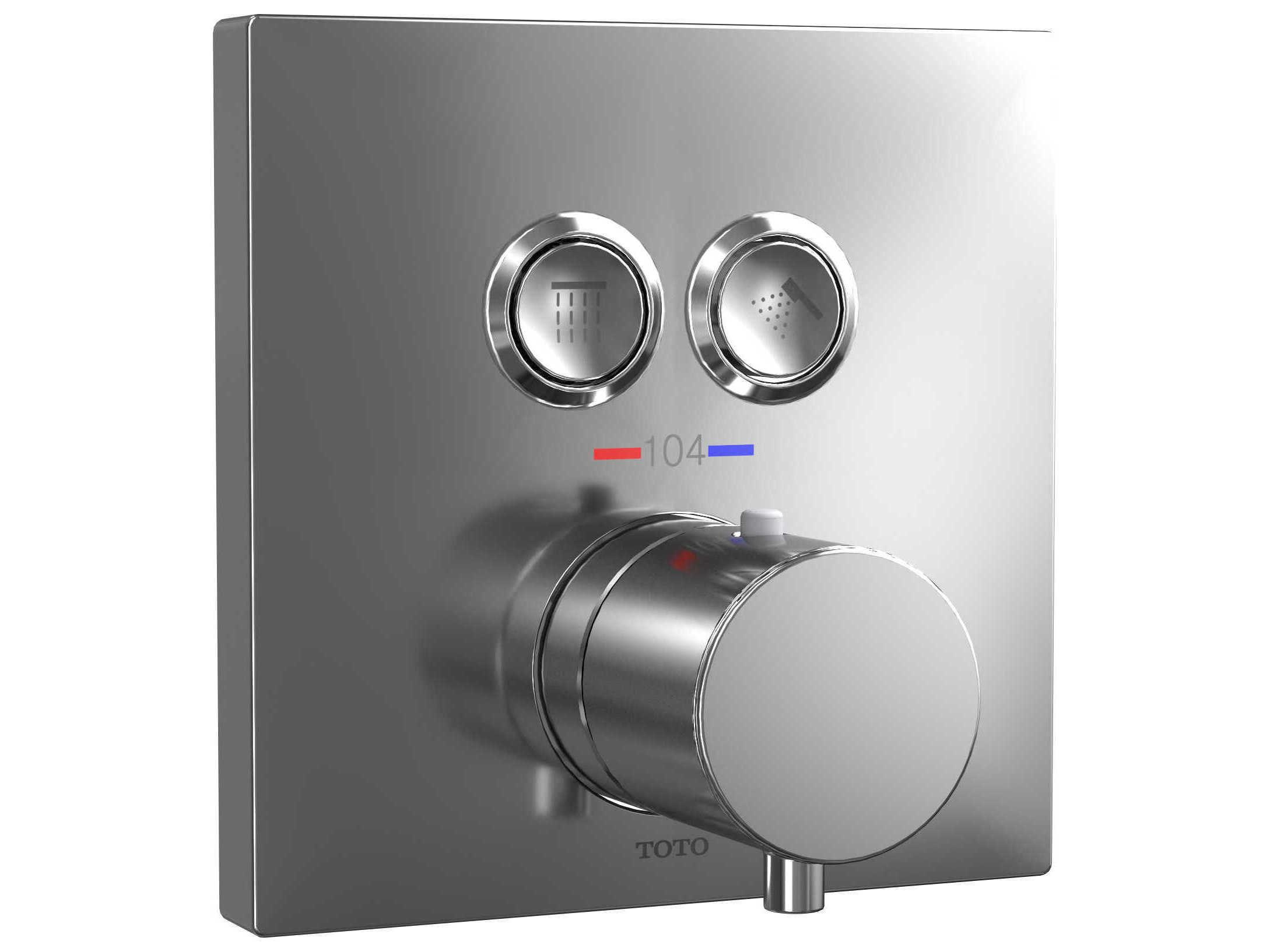 TOTO Square Thermostatic Mixing Valve with 2-Function Shower Trim