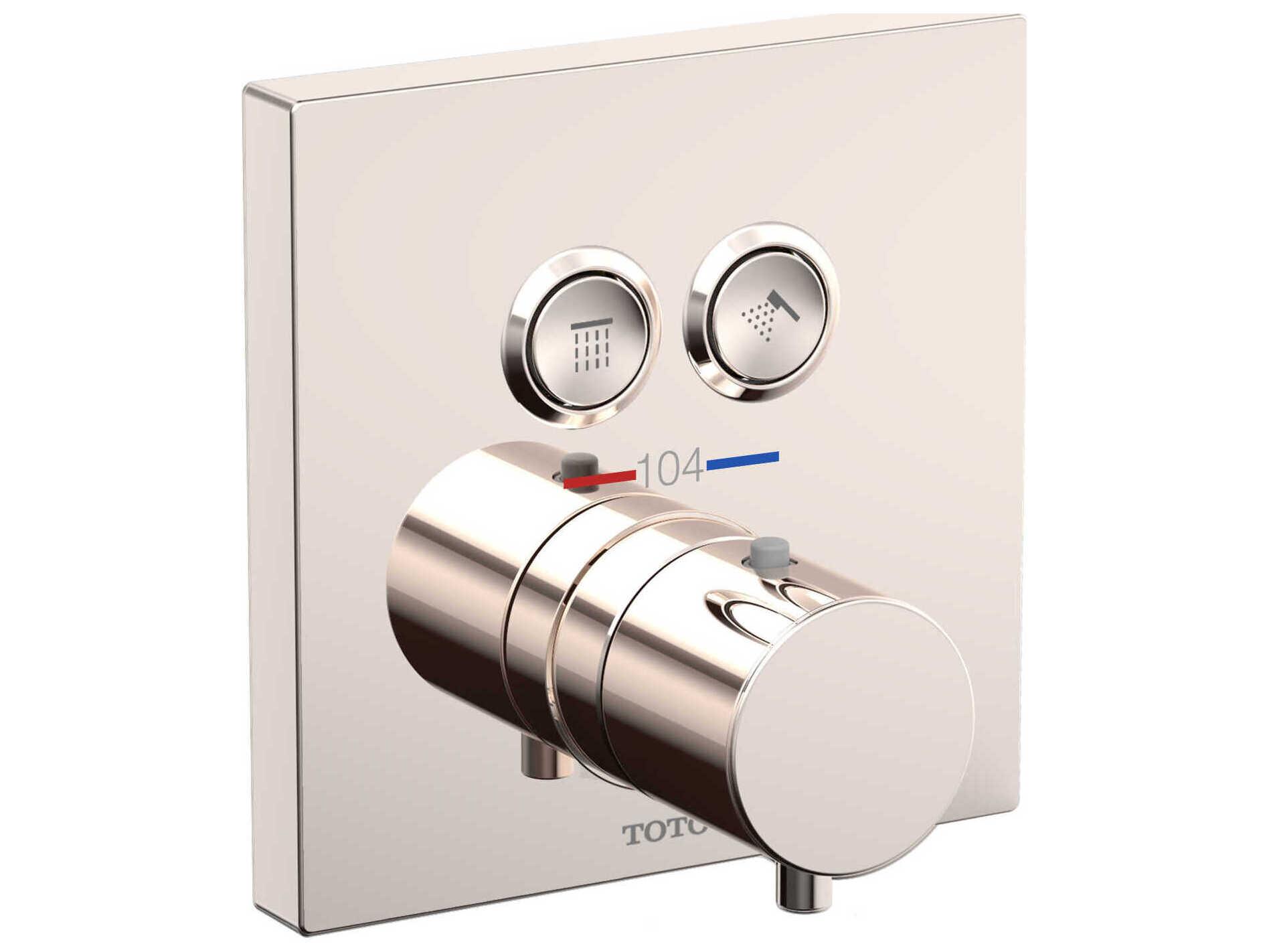 TOTO Square Thermostatic Mixing Valve with 2-Function Shower Trim