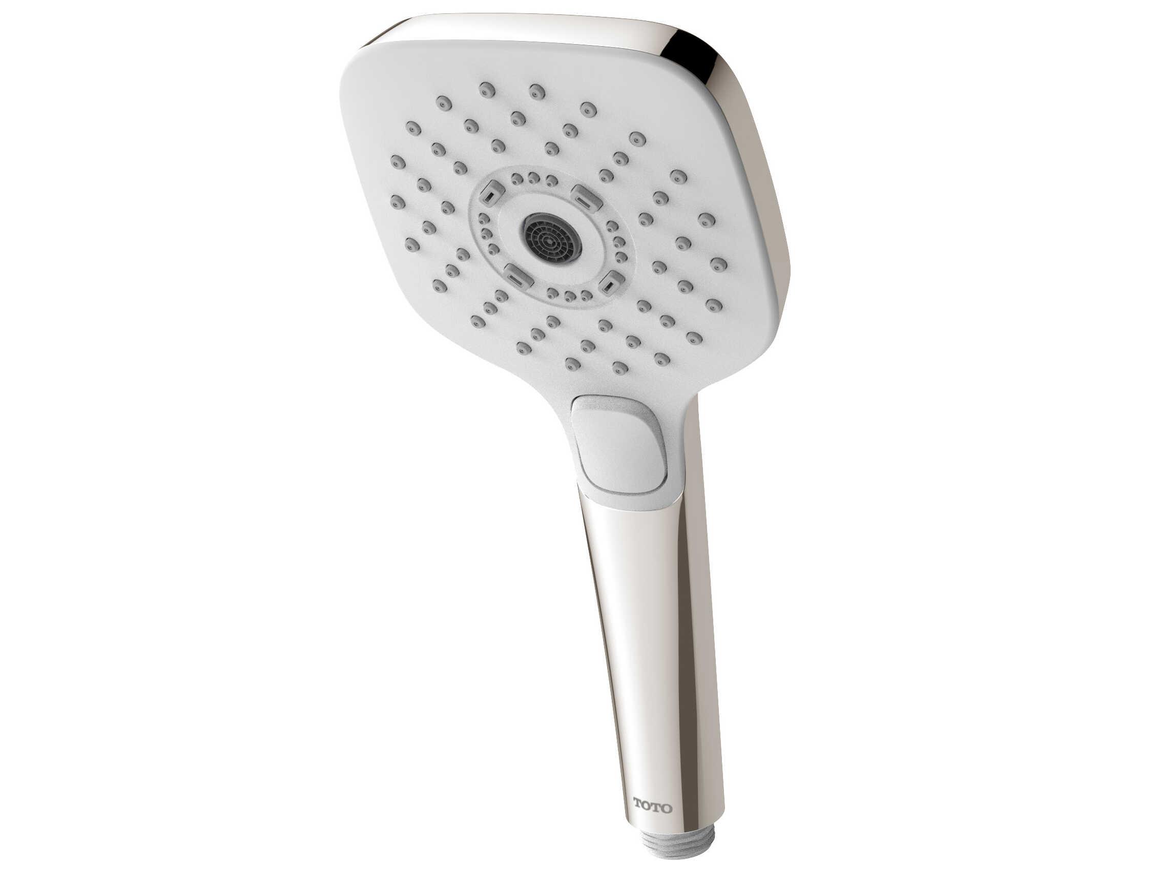 TOTO G-Series Multifunction 4" Square Handshower with Active Wace, Comfort Wave, and Warm Spa