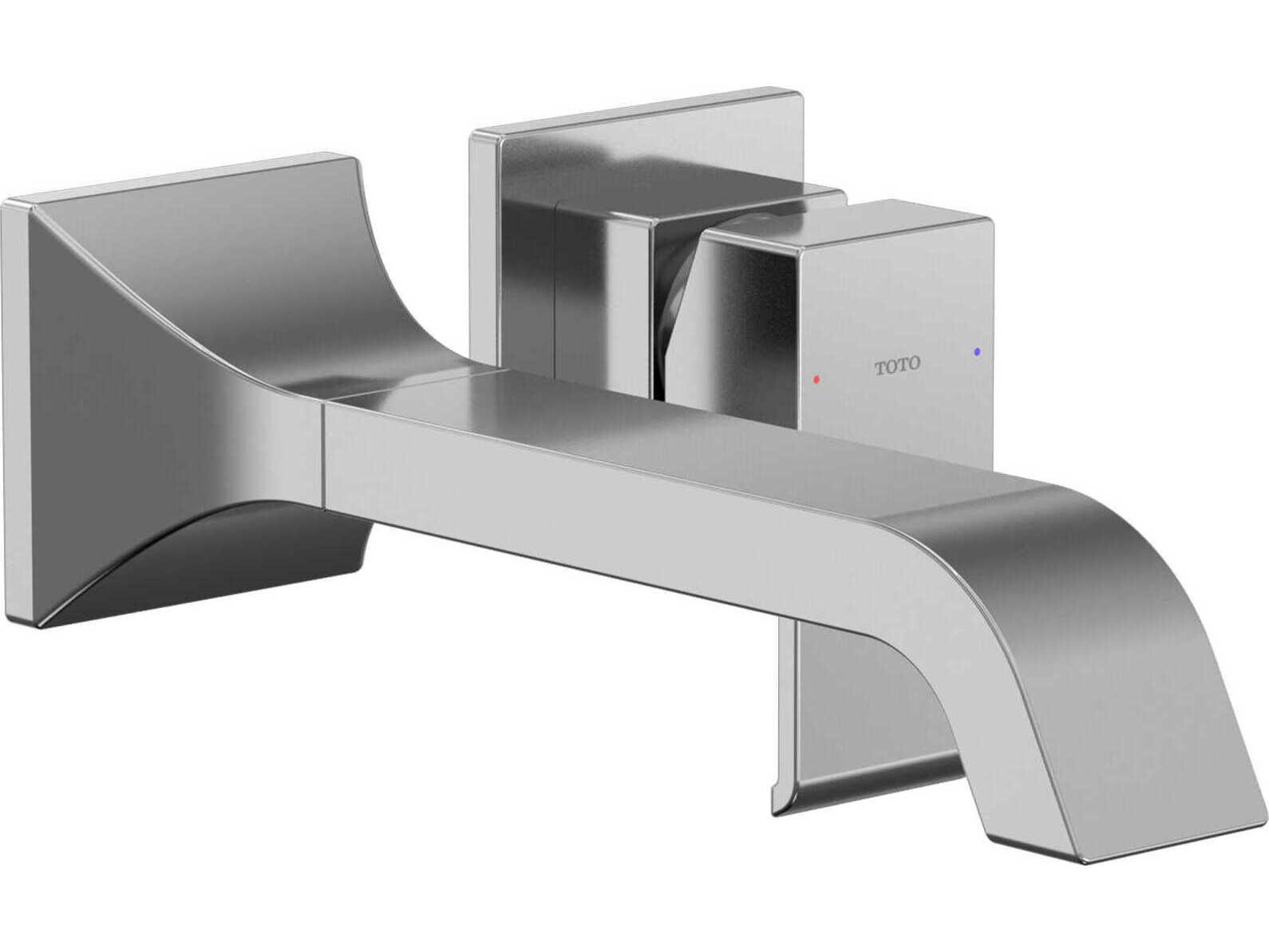 TOTO Global Composed Wall-Mount Single-Handle Long Bathroom Faucet with Comfort Glide Technology