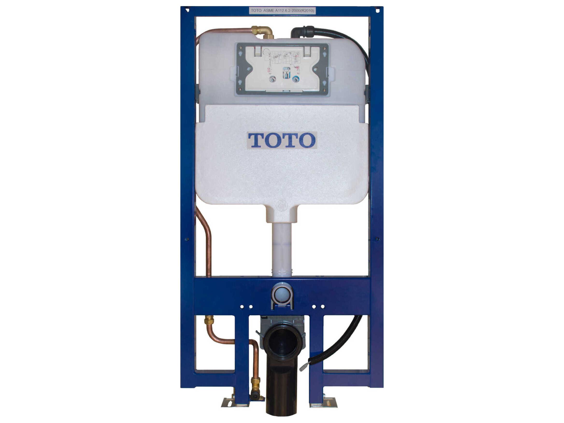 TOTO DuoFit In-Wall Dual Flush Tank System with Washlet+ Auto Flush Ready Copper Supply Line